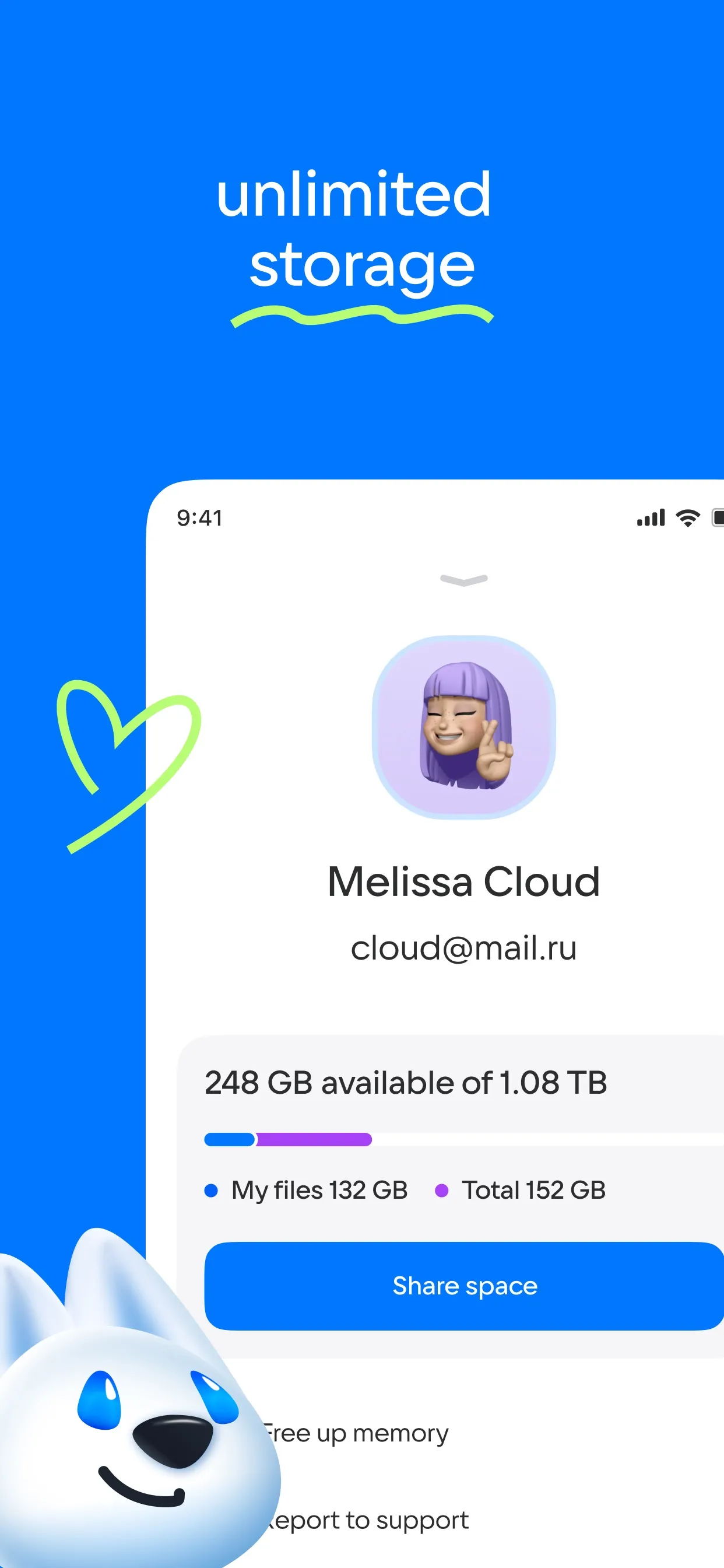 Cloud: 1 drive - more storage iphone screenshot 2