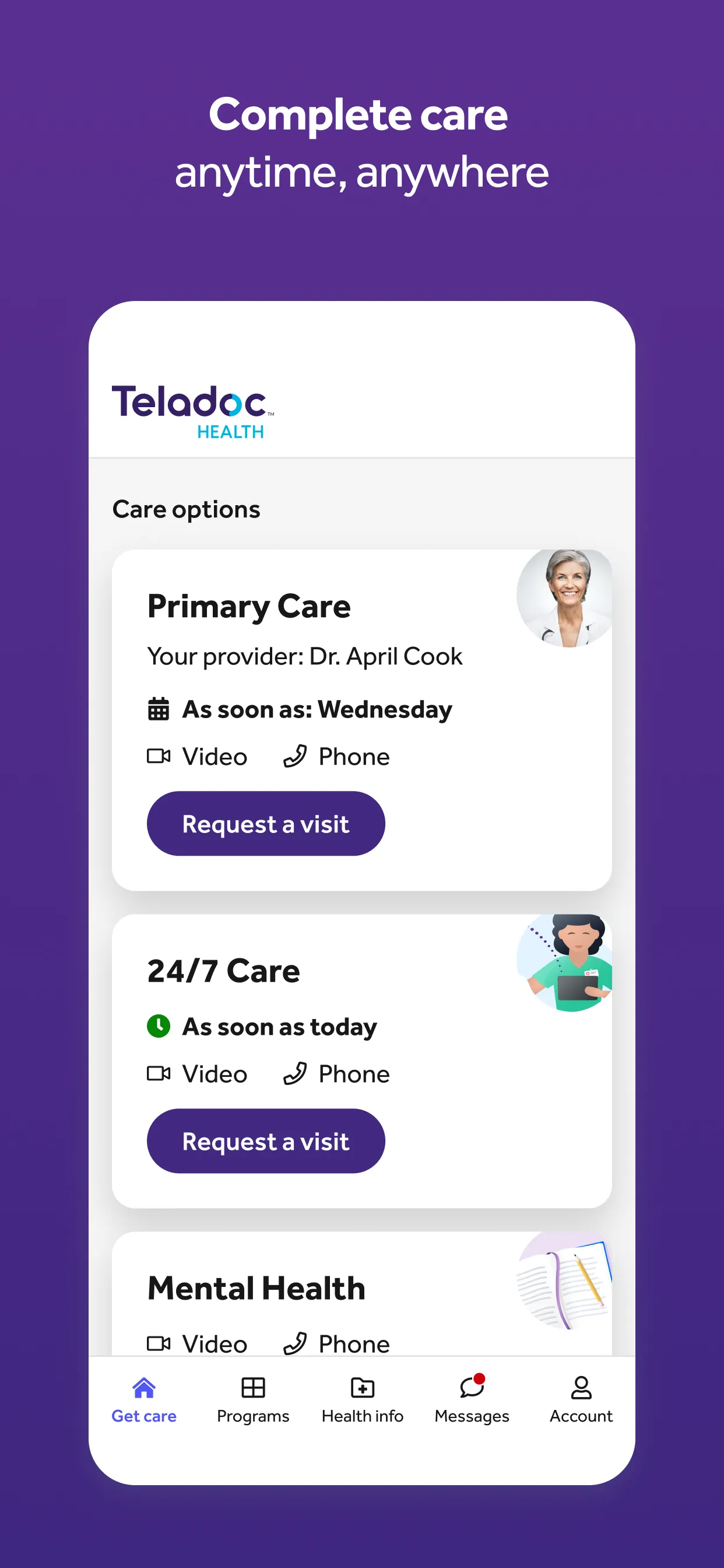 Teladoc Health iphone screenshot 1