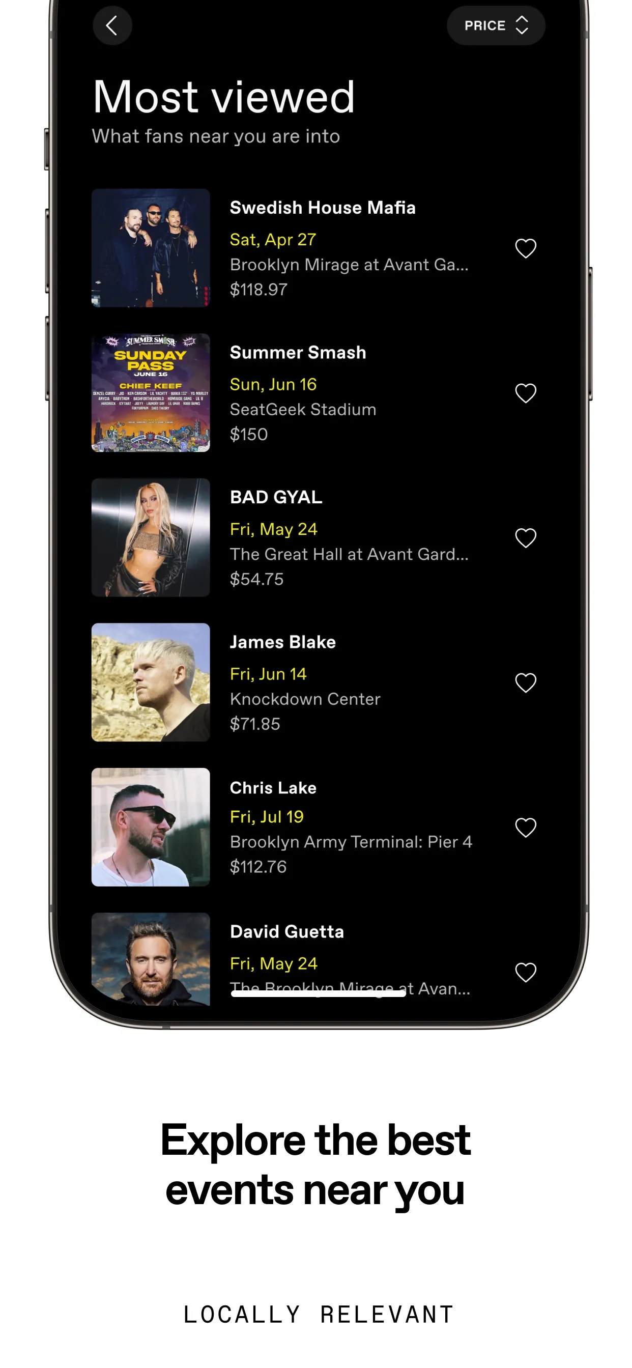 DICE: Live Shows iphone screenshot 2