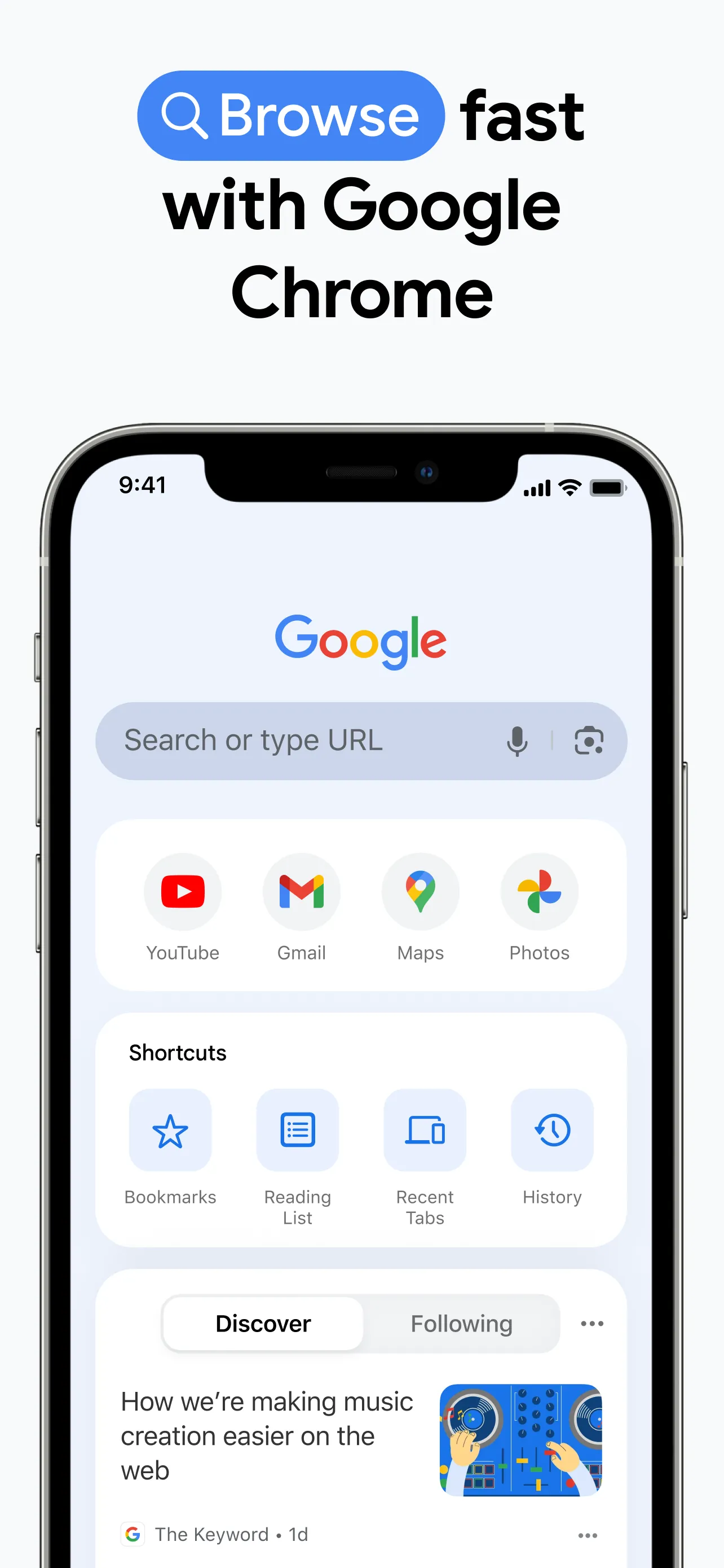 Google Chrome iphone screenshot 1