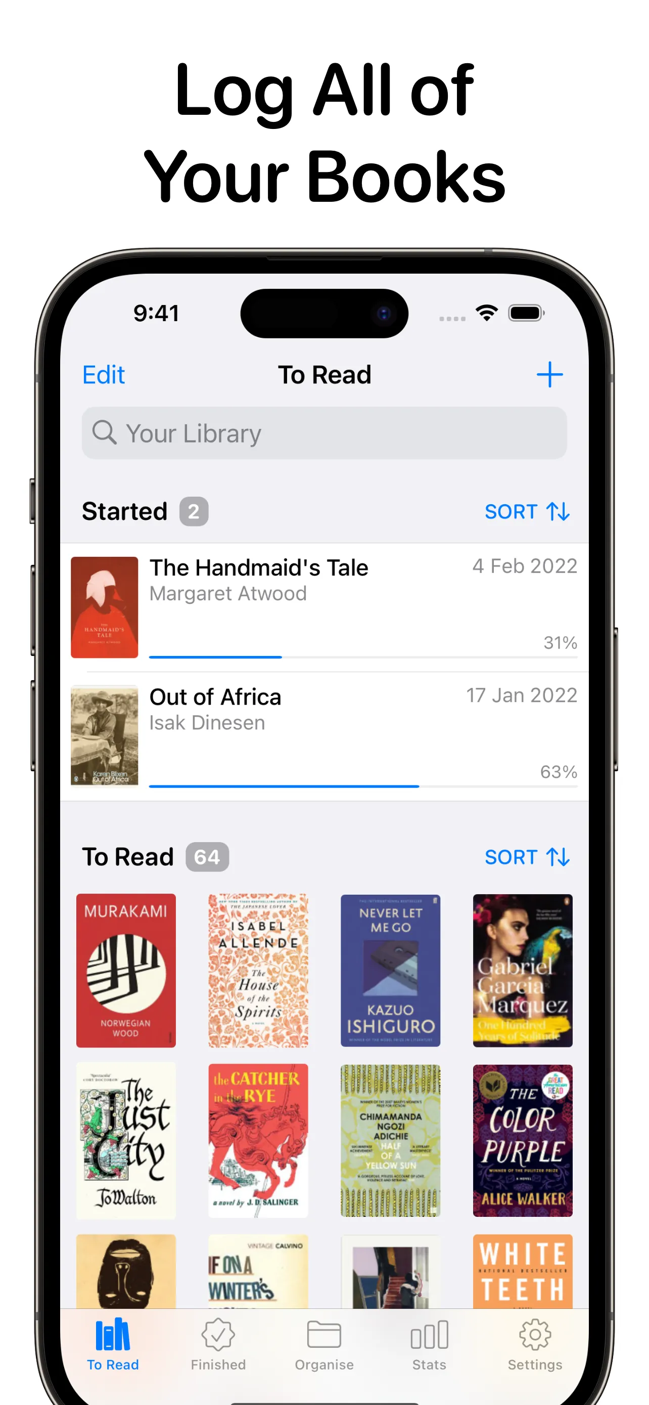 Reading List: Book Tracker iphone screenshot 1
