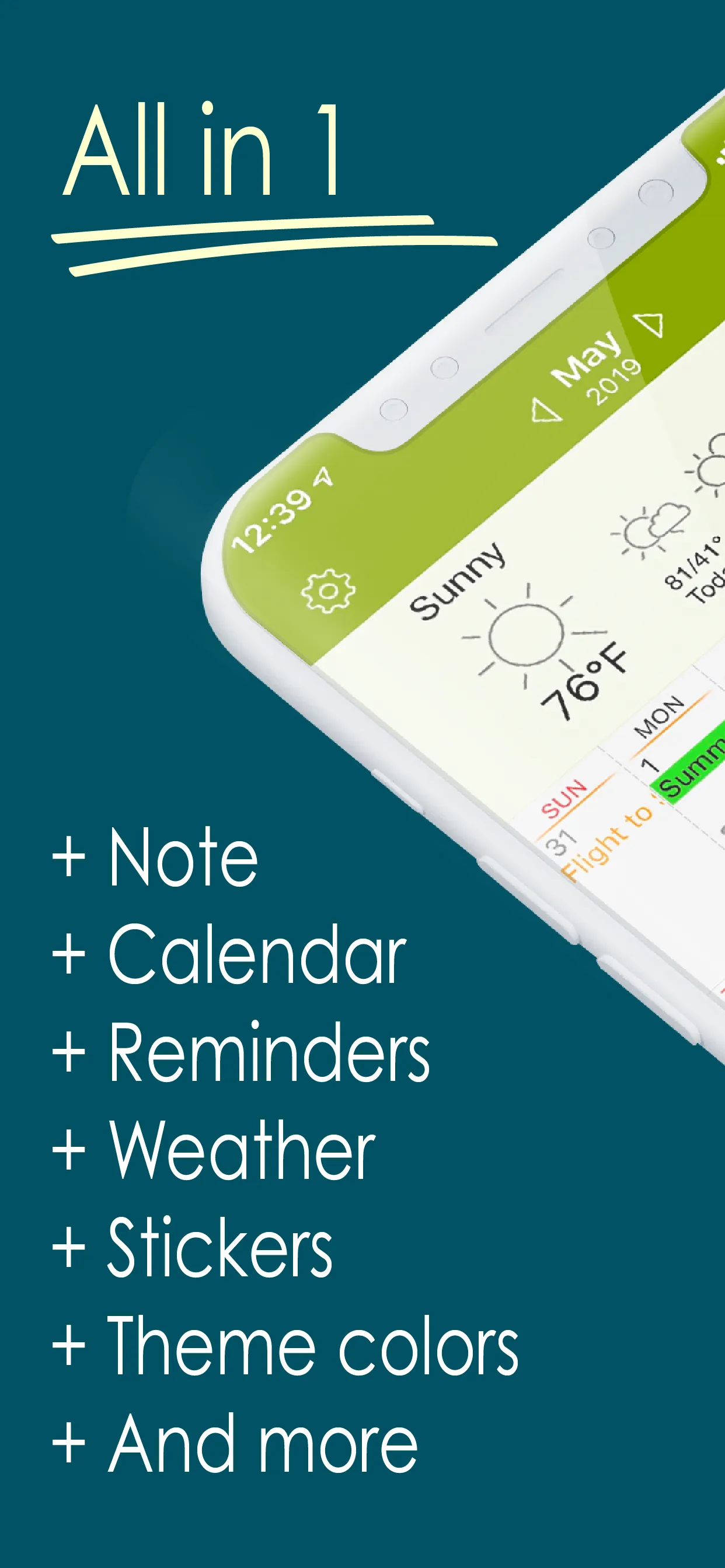 Awesome Calendar iphone screenshot 1