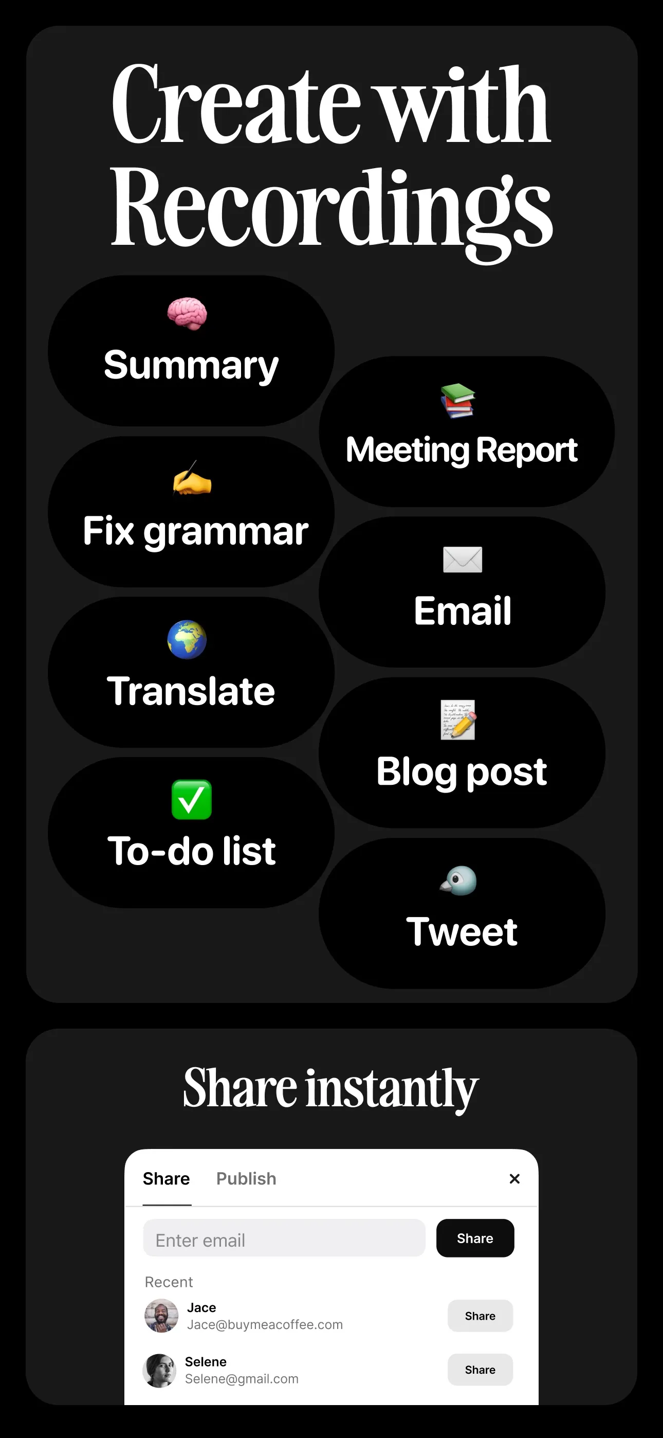 Voicenotes AI Notes & Meetings iphone screenshot 4