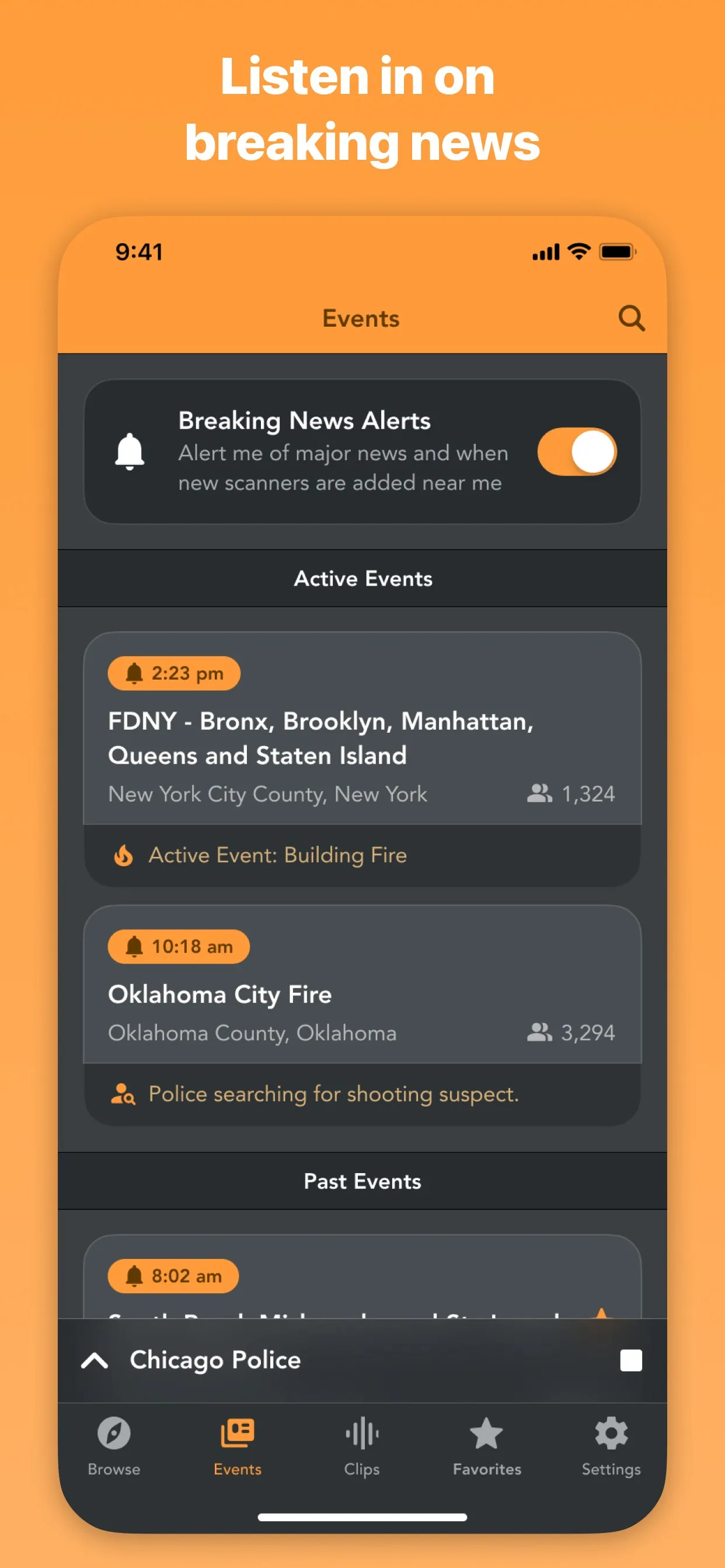 Police Scanner Radio & Fire iphone screenshot 5