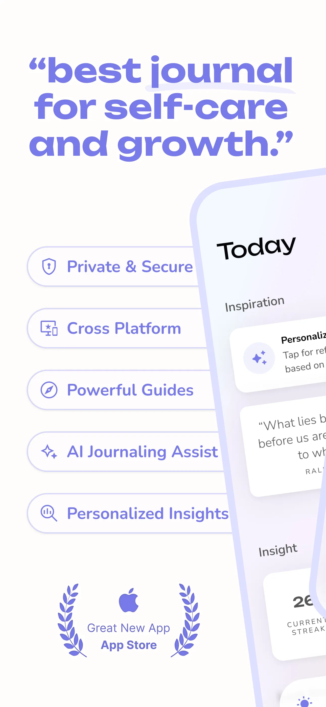 Reflection: AI Journal Prompts iphone screenshot 2