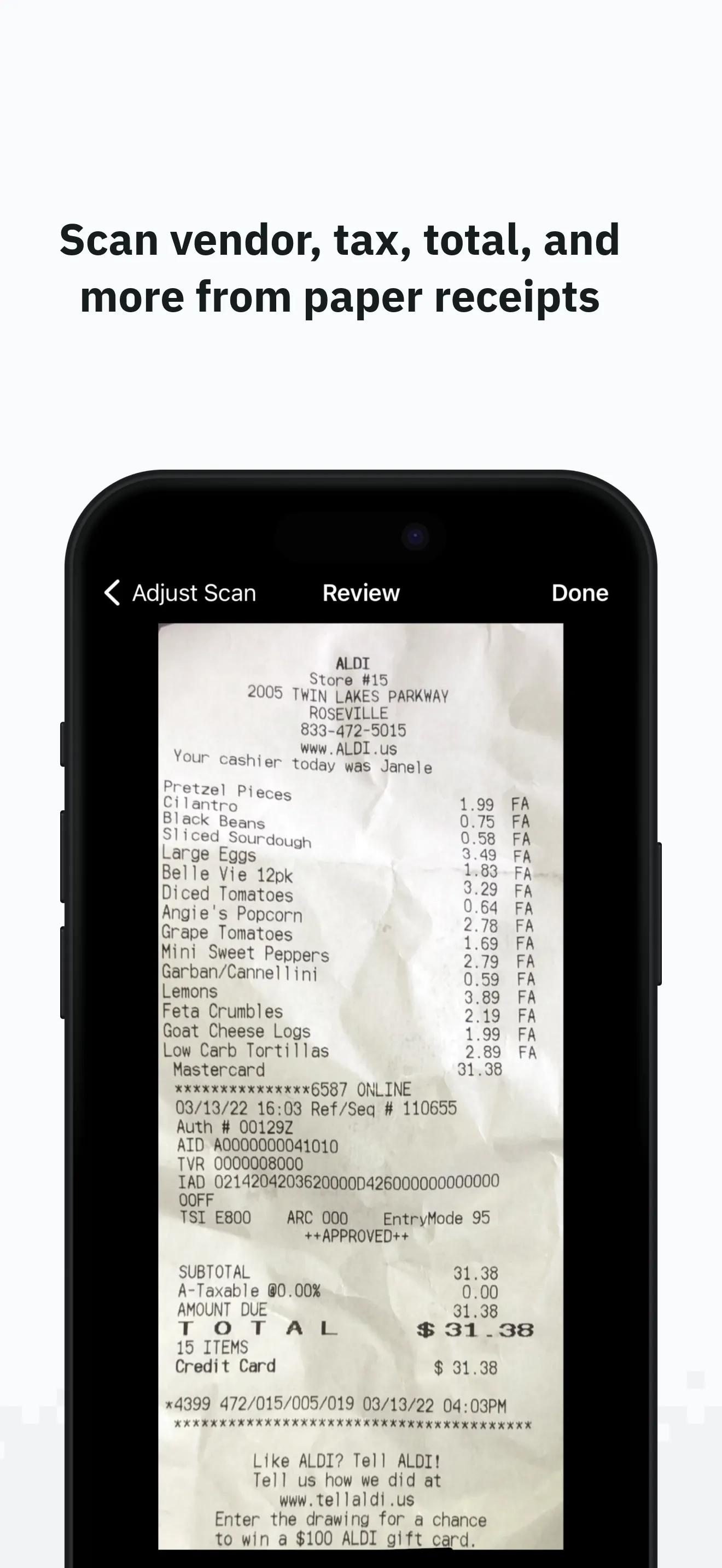 QuickReceipts Smart Scanner iphone screenshot 3