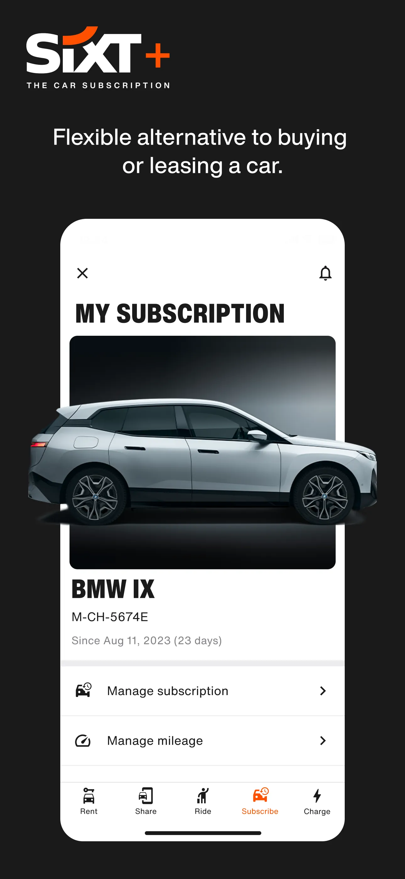 SIXT rent, share, ride & plus iphone screenshot 6