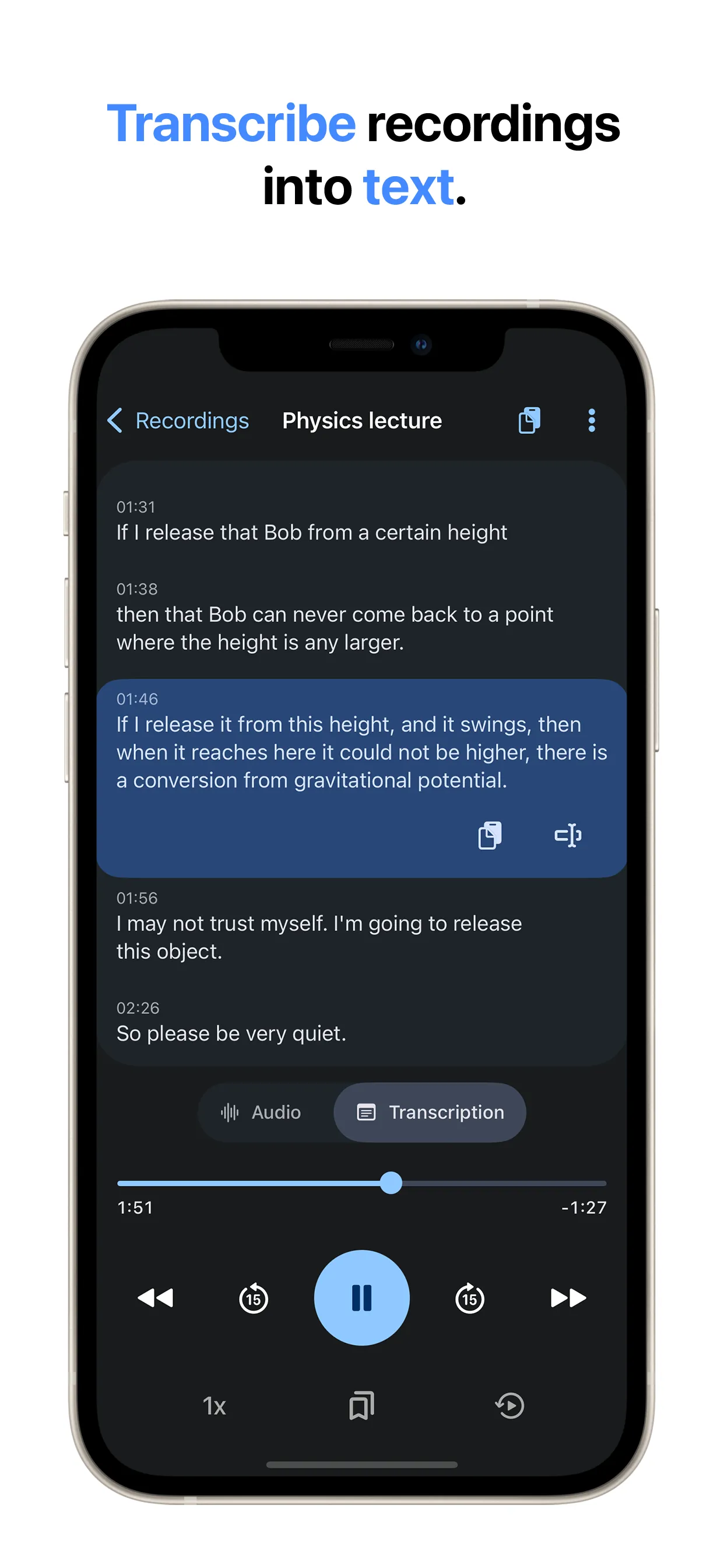 Voice Recorder & Transcribe iphone screenshot 3