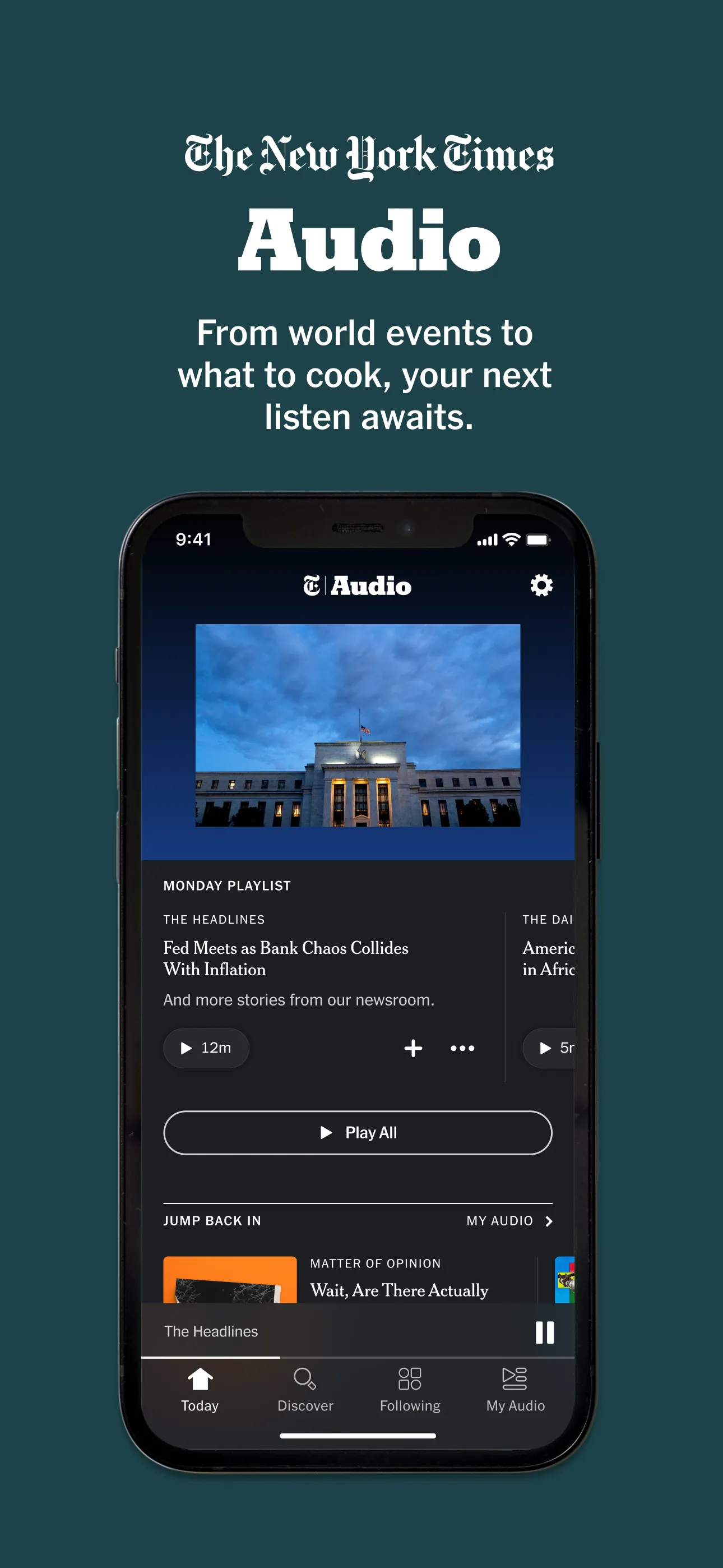 NYT Audio iphone screenshot 2