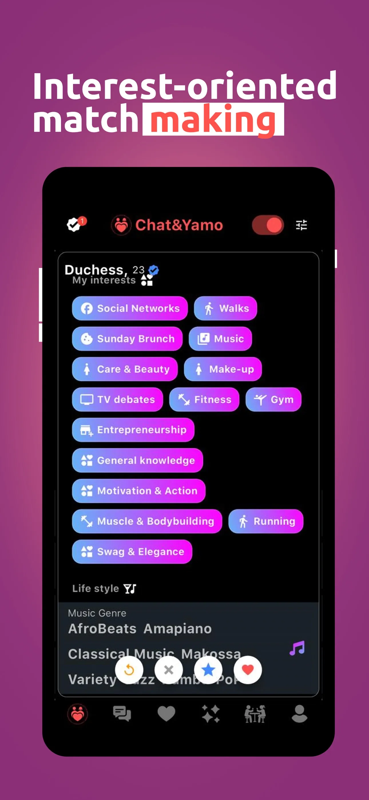 Chat&Yamo – Dating & Meetups iphone screenshot 4