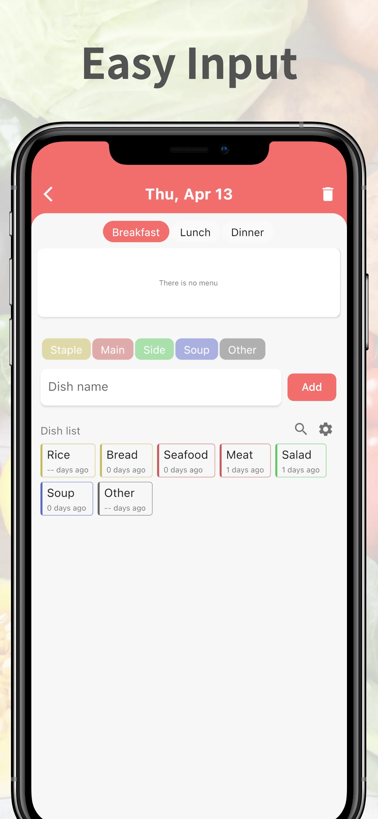 Daily Meal Planner iphone screenshot 3
