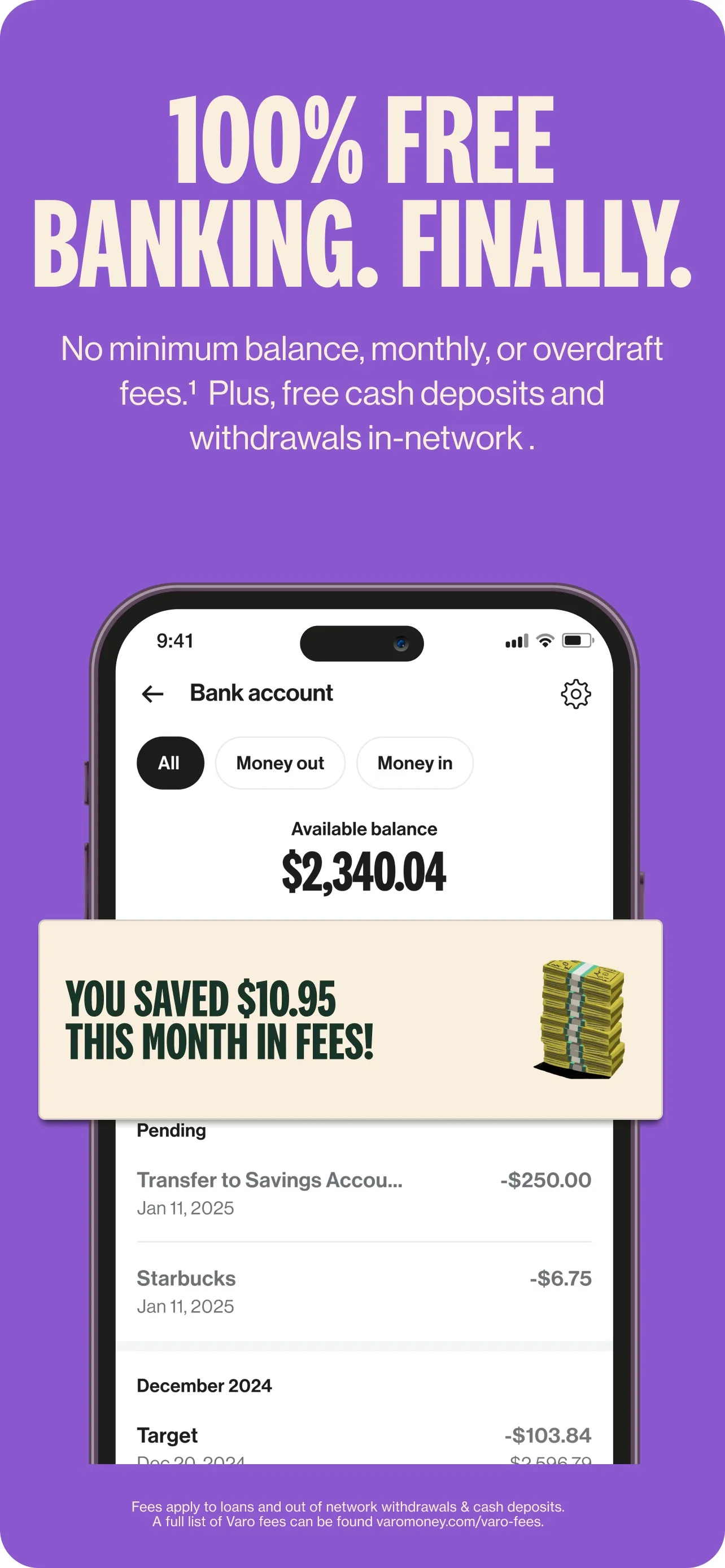 Varo Bank: Online Banking iphone screenshot 1