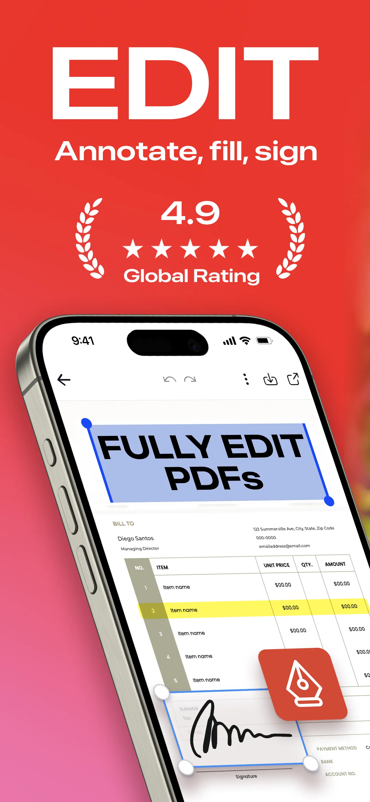 PDF Editor: Edit Everything iphone screenshot 1