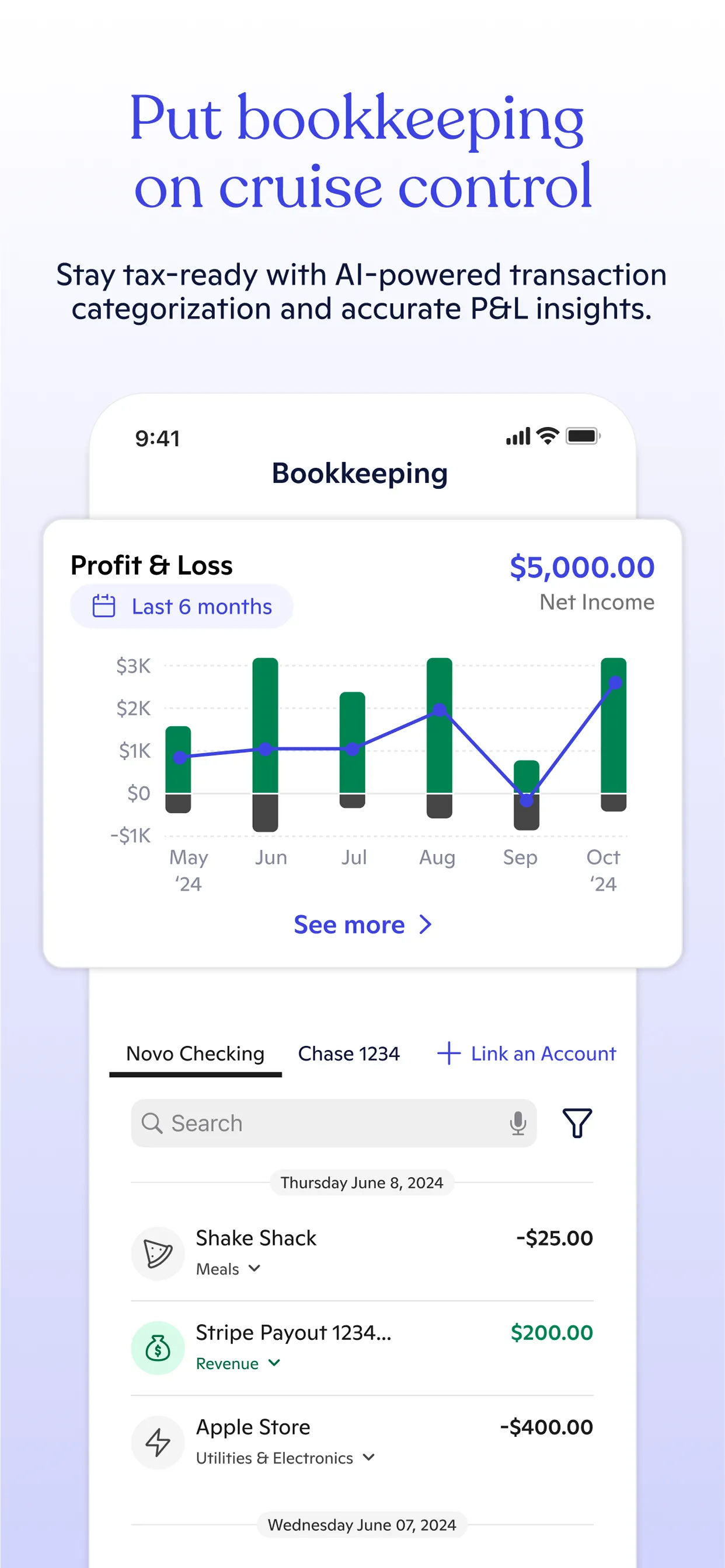 Novo - Small Business Checking iphone screenshot 5