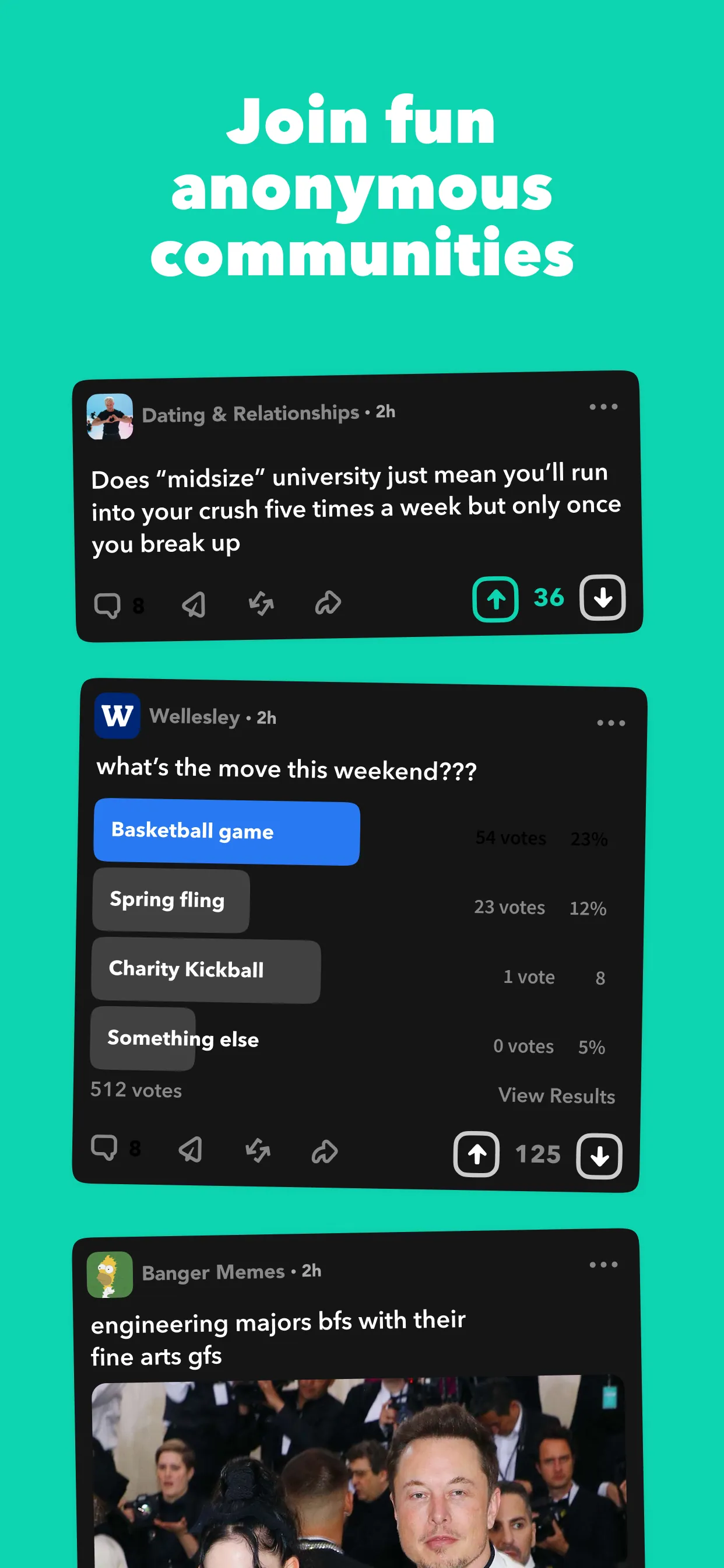 Yik Yak iphone screenshot 1