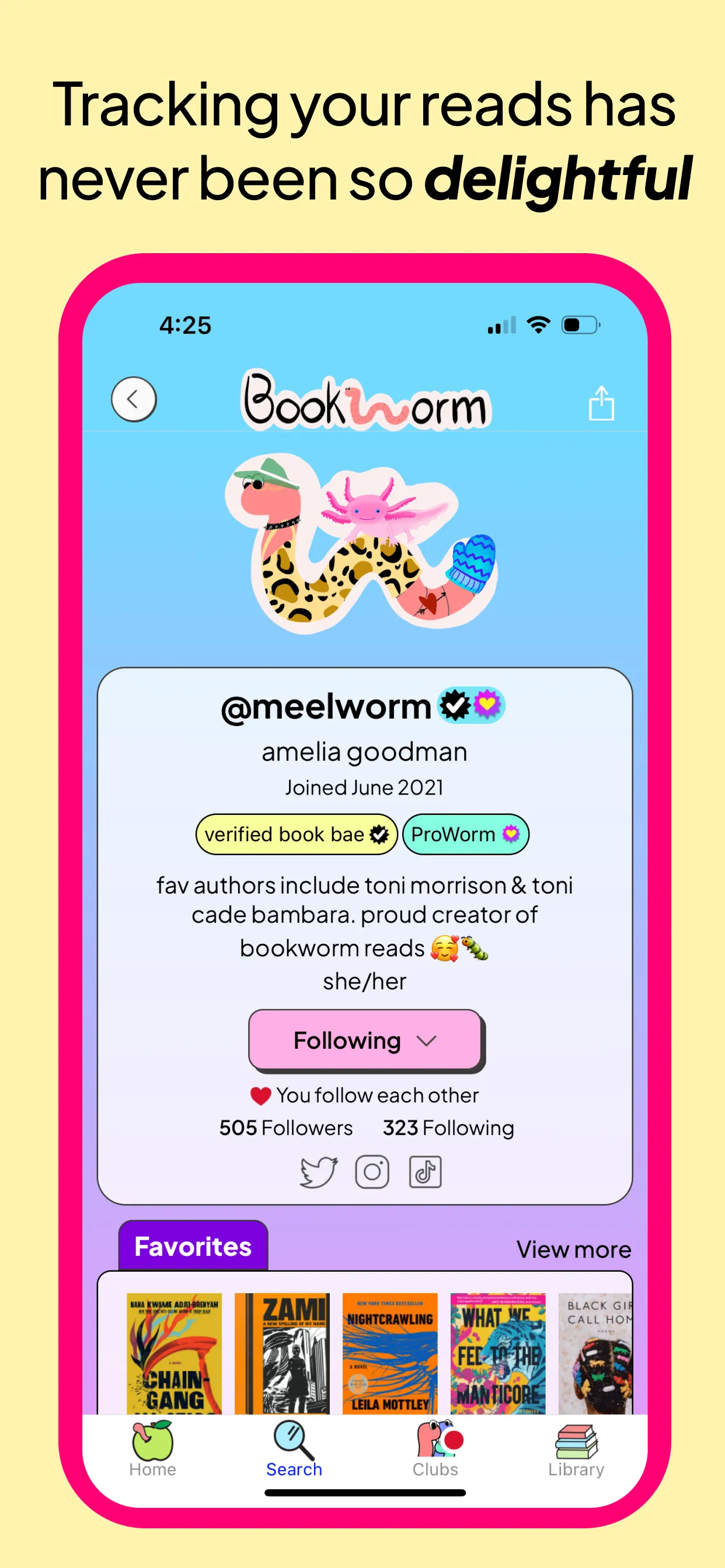 Bookworm Reads iphone screenshot 3