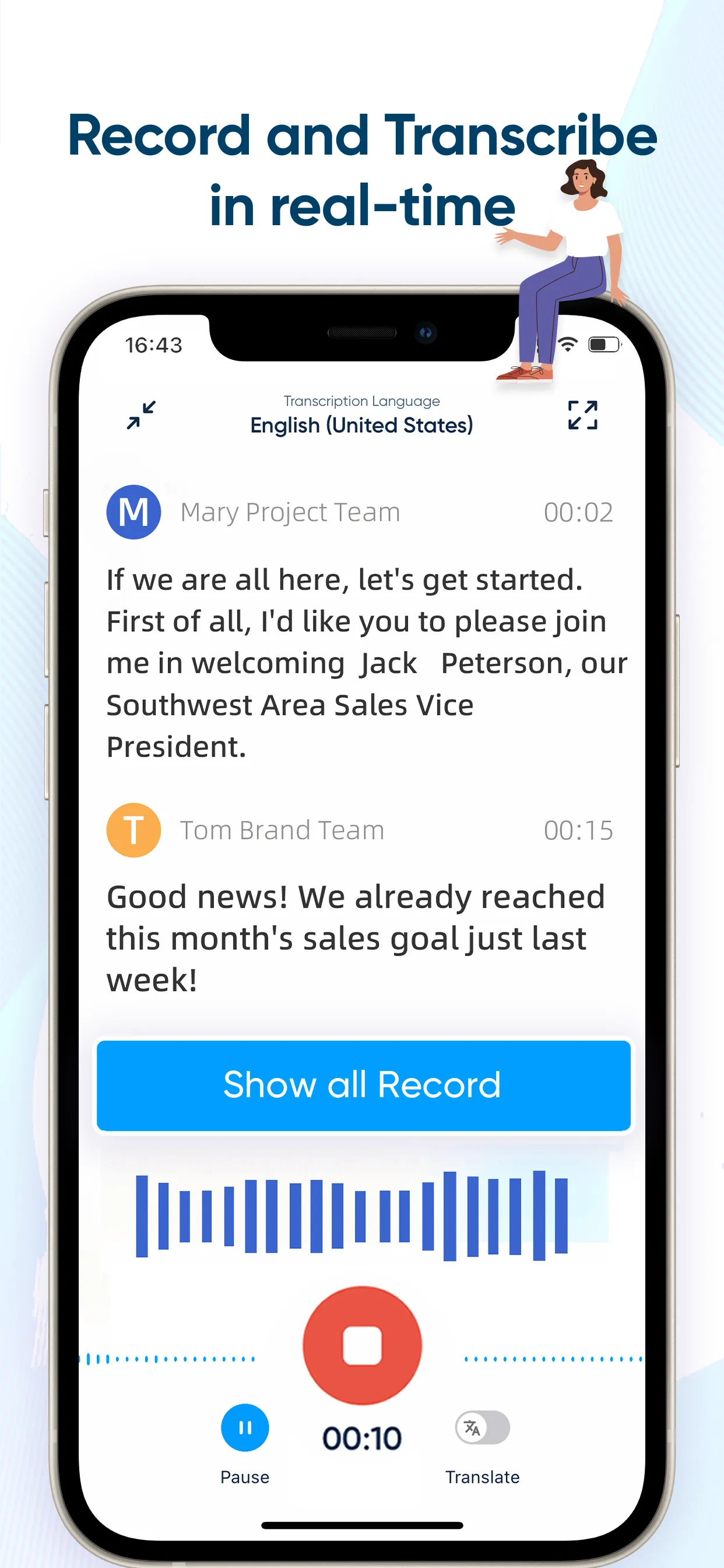 iRecord: Transcribe Voice Memo iphone screenshot 2
