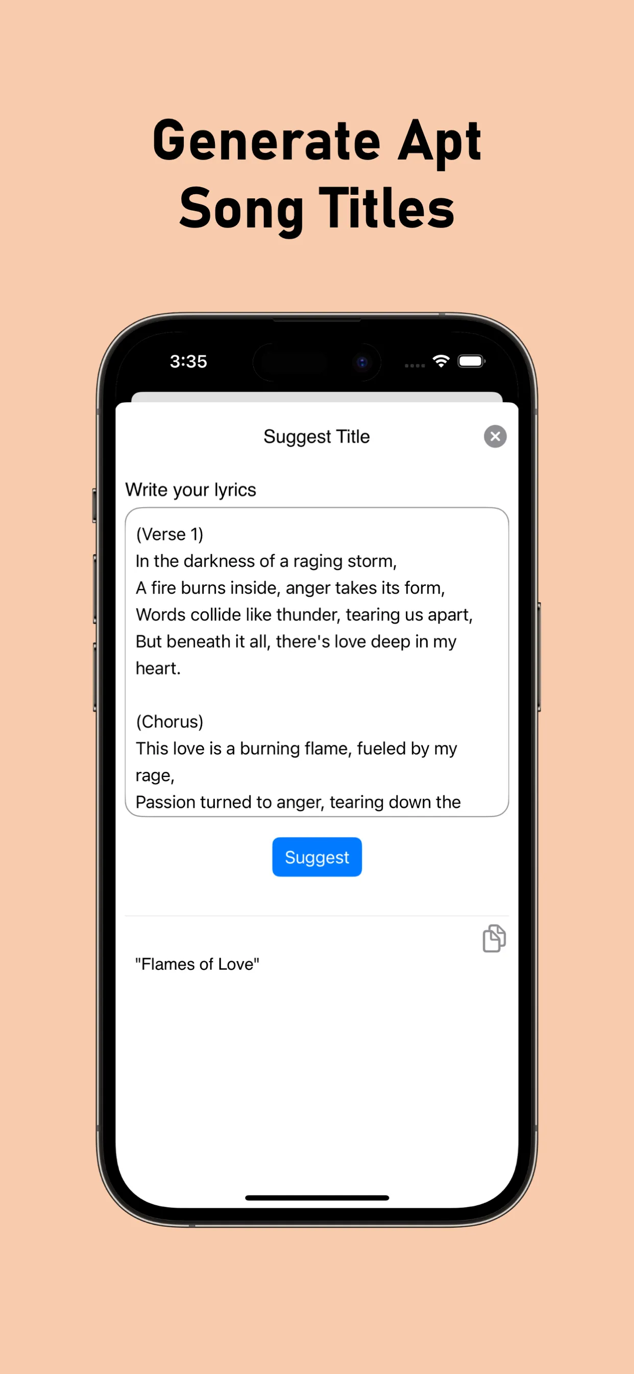 AI Lyric Generator Song Writer iphone screenshot 5