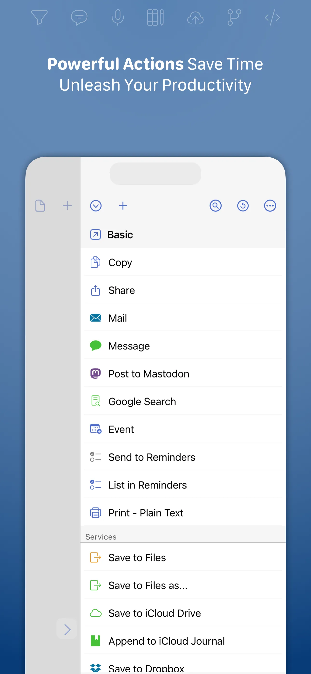 Drafts iphone screenshot 3