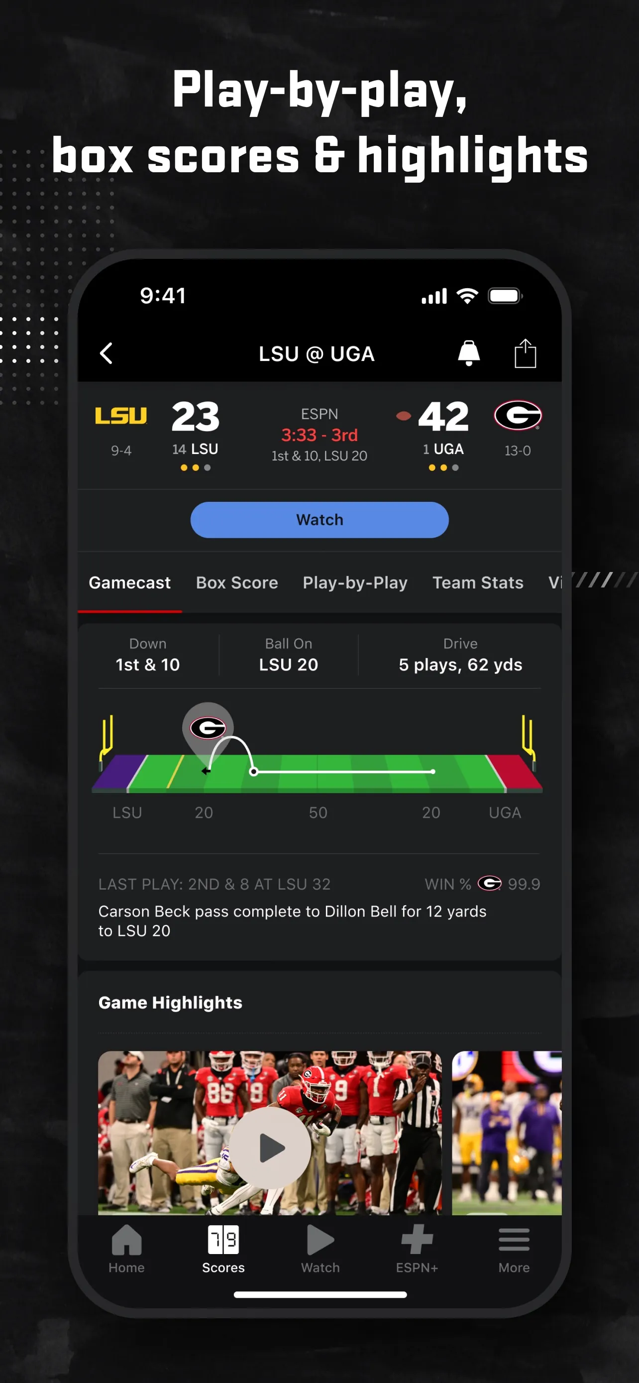 ESPN: Live Sports & Scores iphone screenshot 4