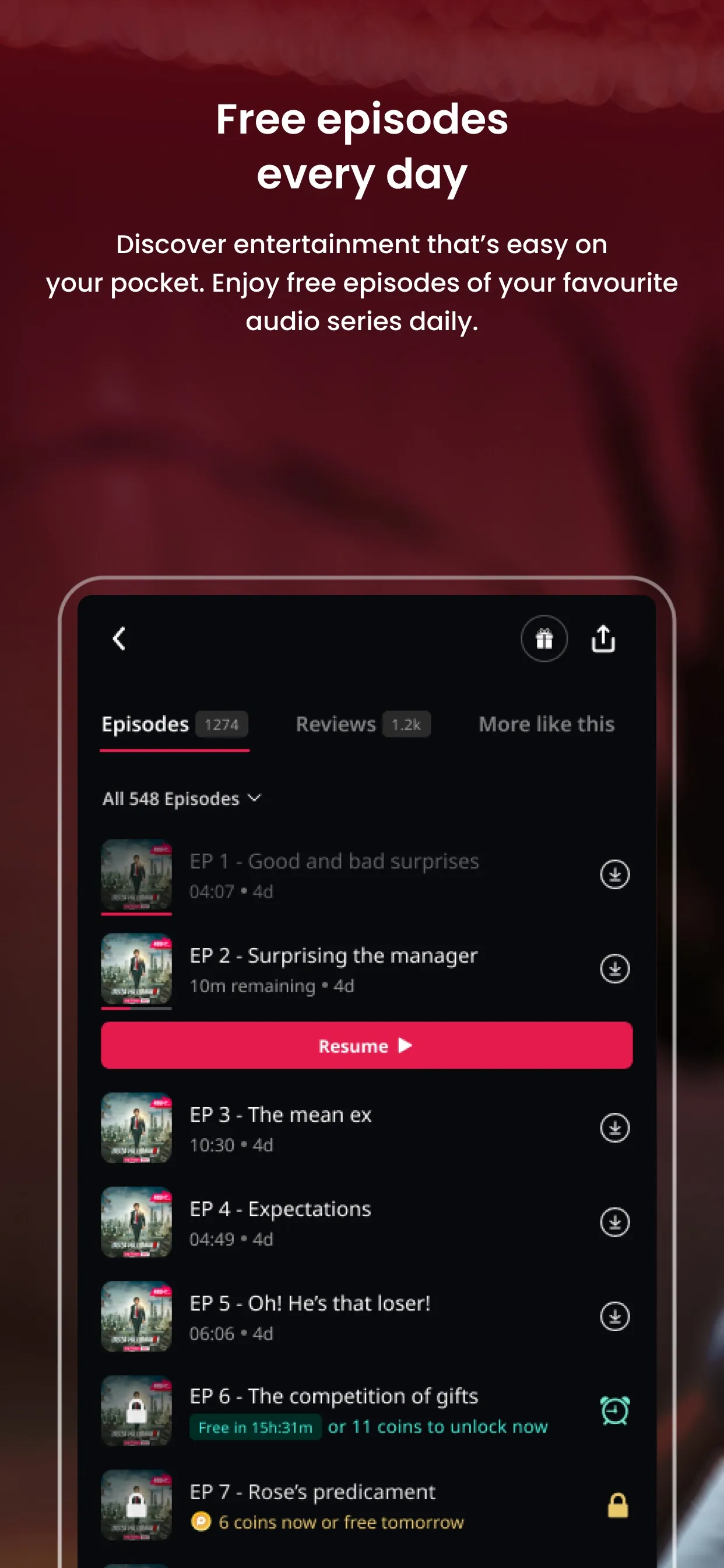 Pocket FM: Audio Series iphone screenshot 7