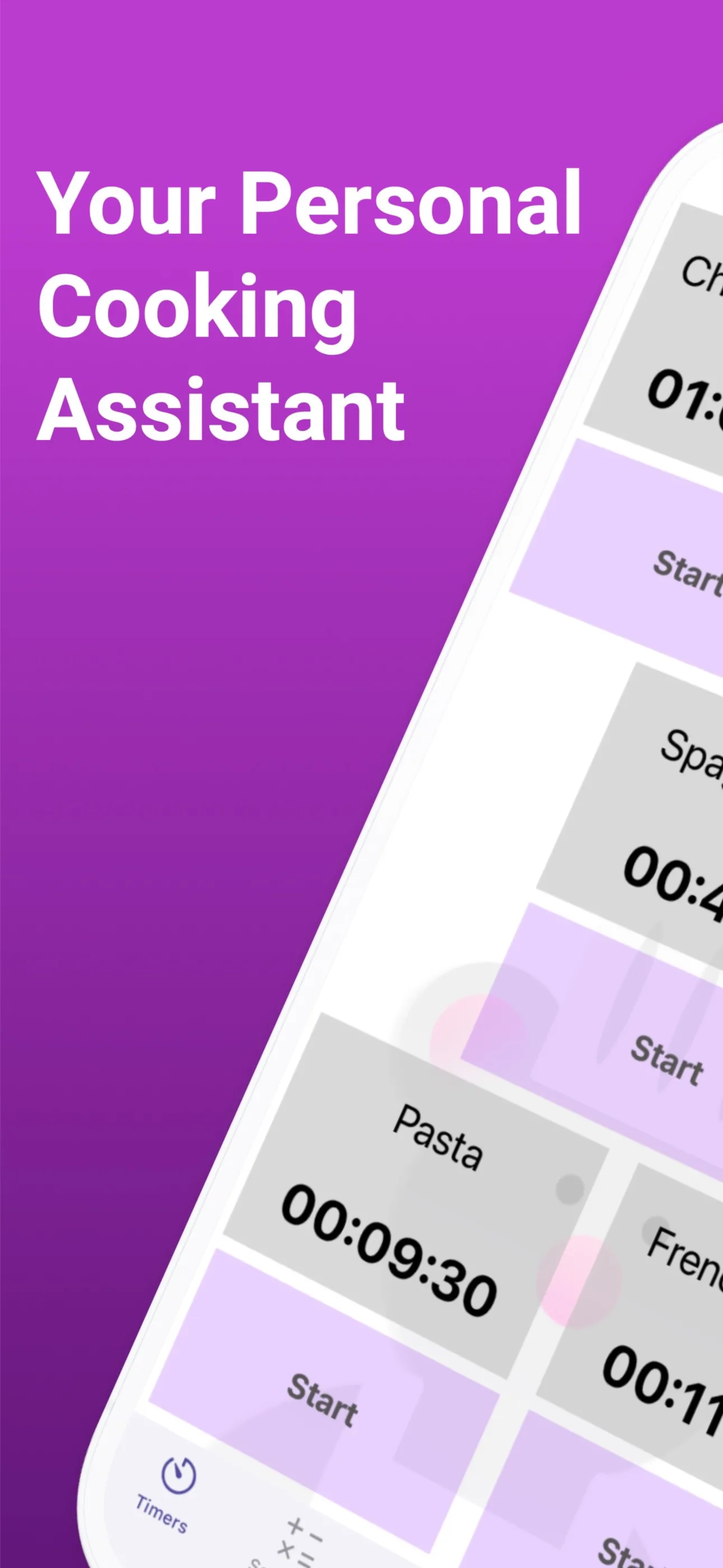 Sous Chef : Timers & Recipes iphone screenshot 1