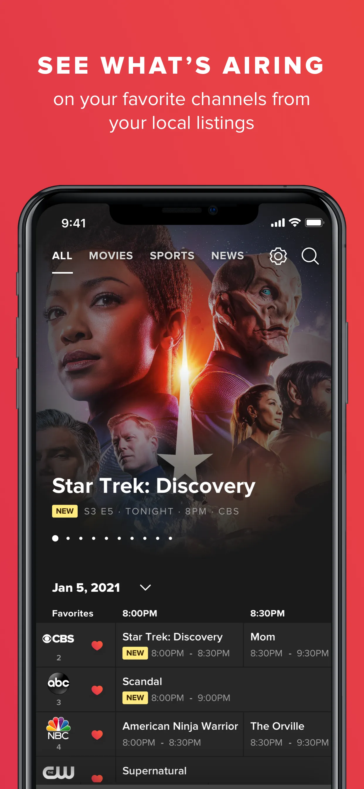 TV Guide: Streaming & Live TV iphone screenshot 2