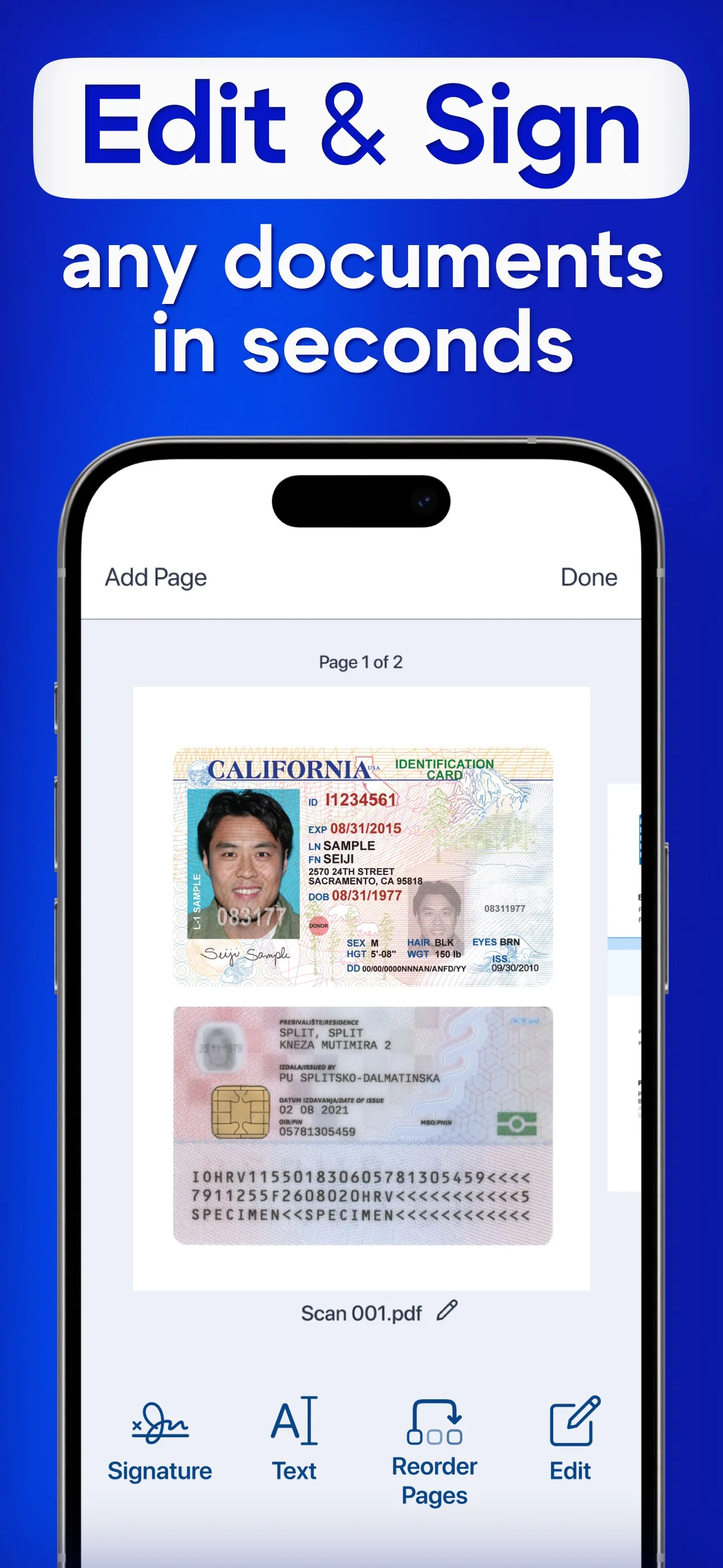 PDF Scanner & Editor Pro iphone screenshot 3