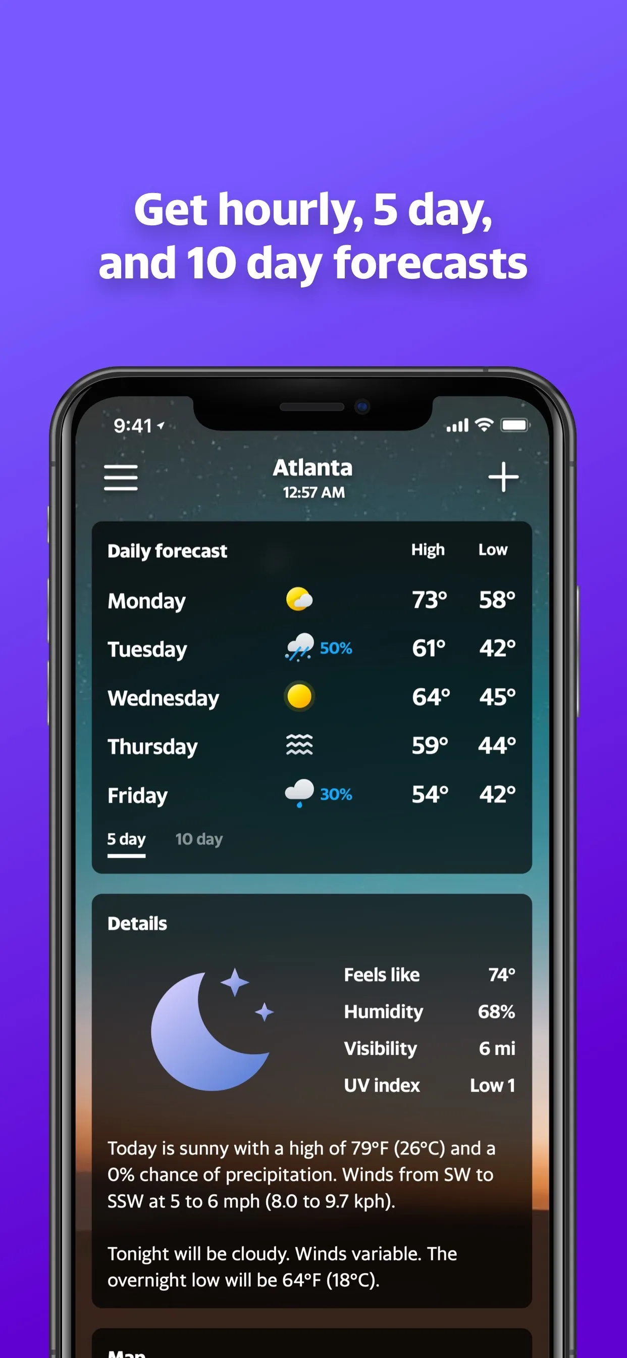 Yahoo Weather iphone screenshot 2