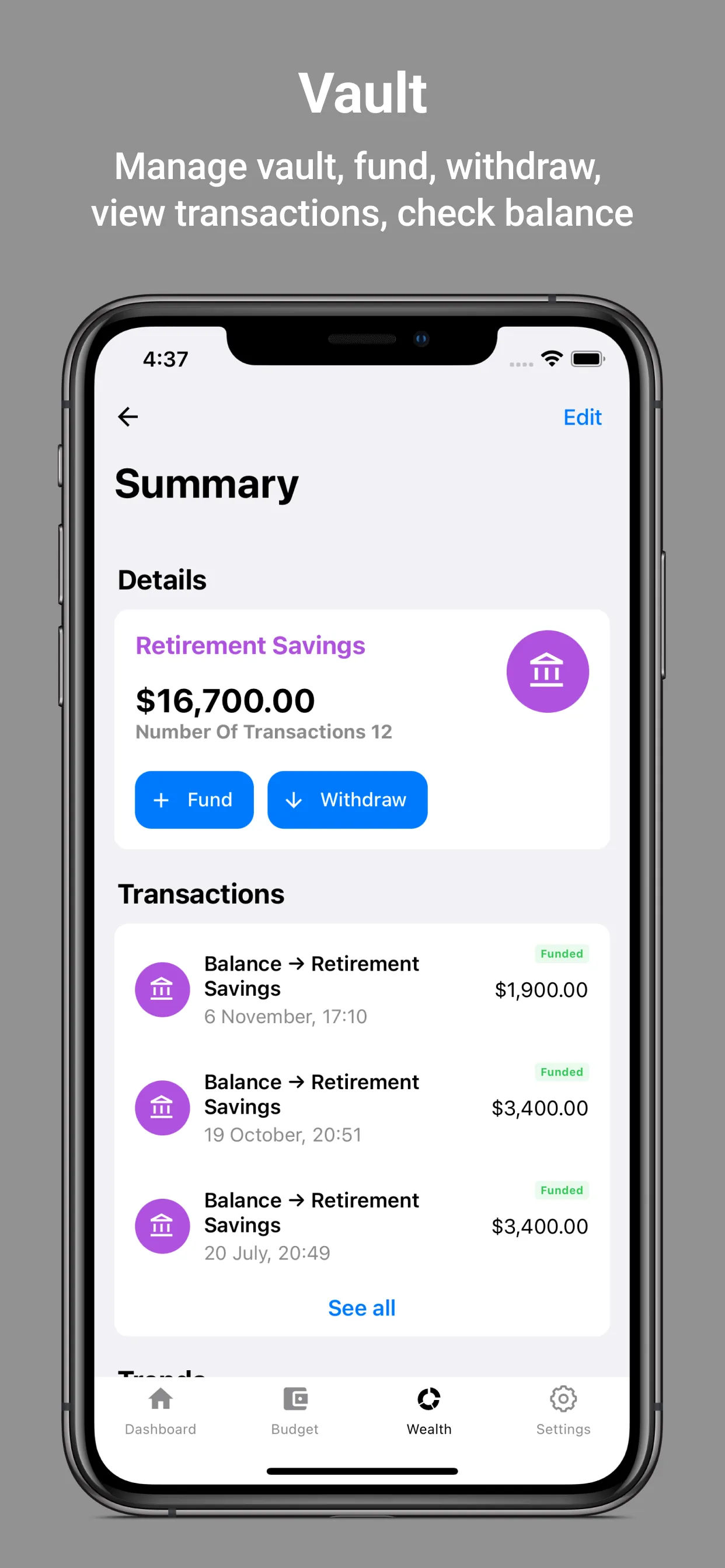 Financial Tracker App iphone screenshot 8