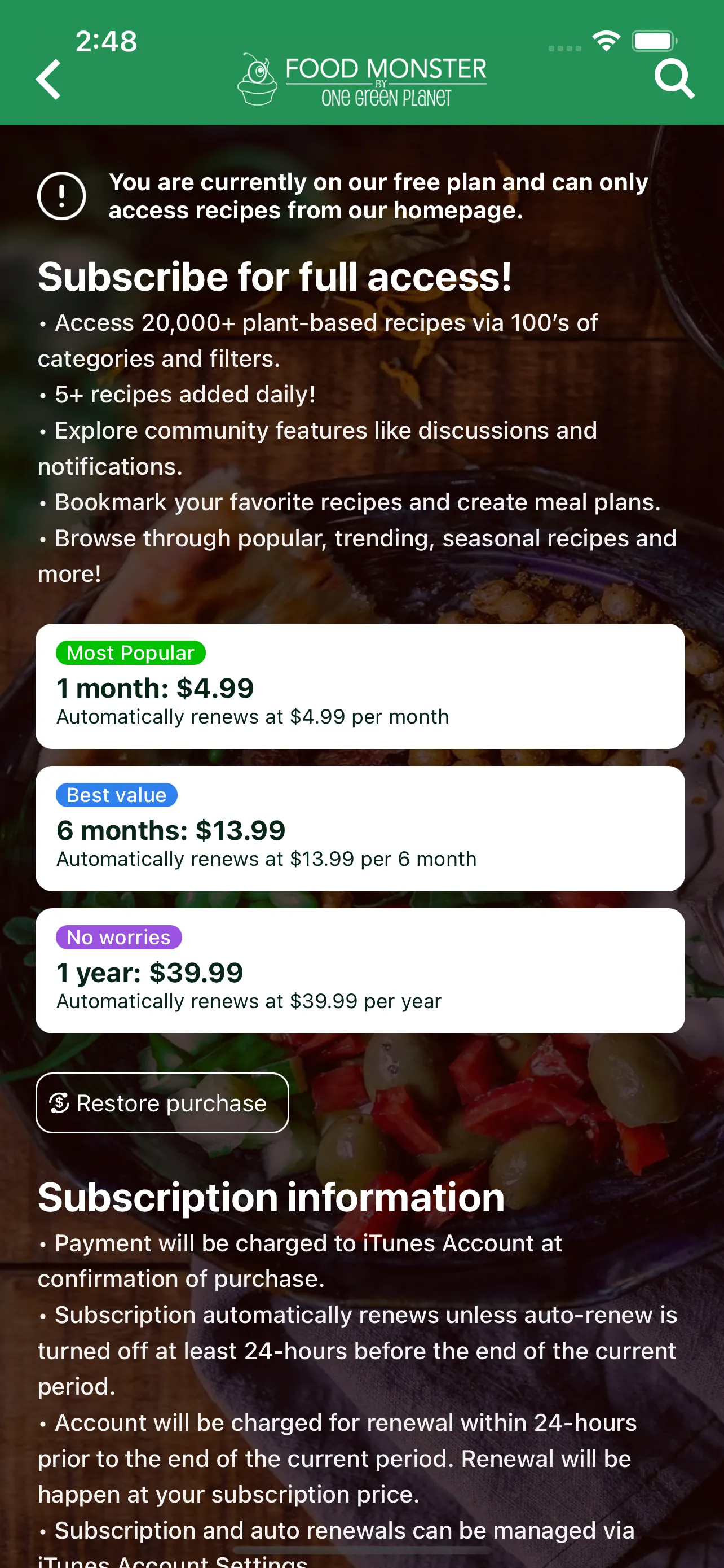 Food Monster - Vegan Recipes iphone screenshot 9