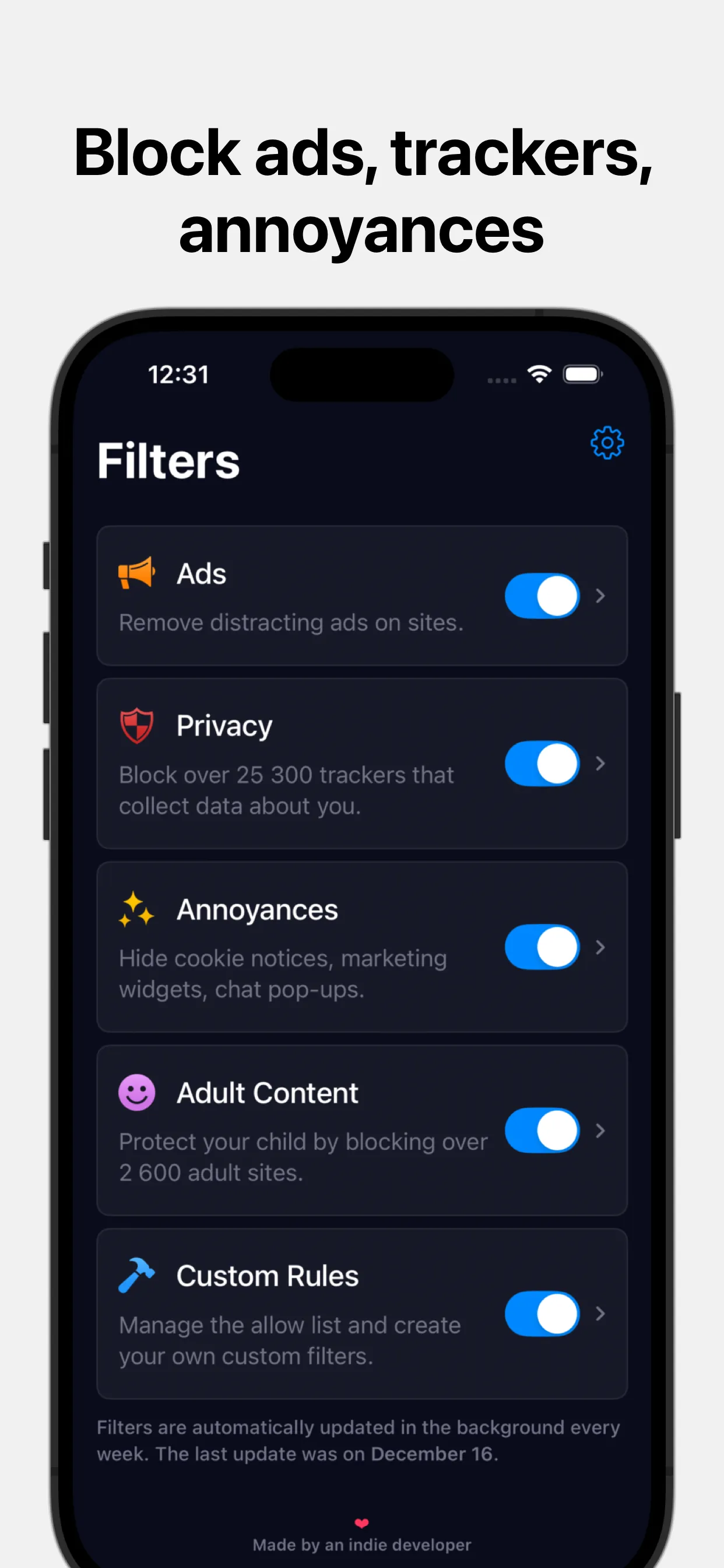 1Blocker - Ad Blocker iphone screenshot 1