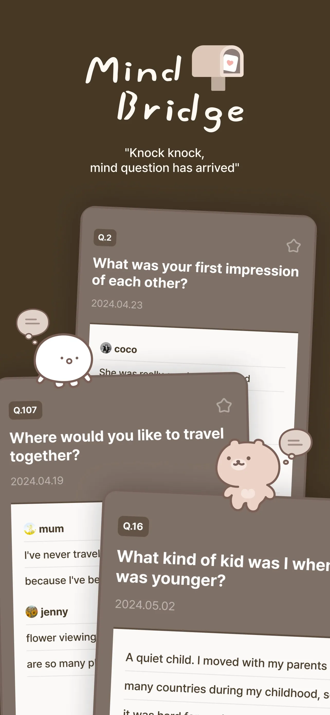 MindBridge - Mind Q&A, Diary iphone screenshot 1