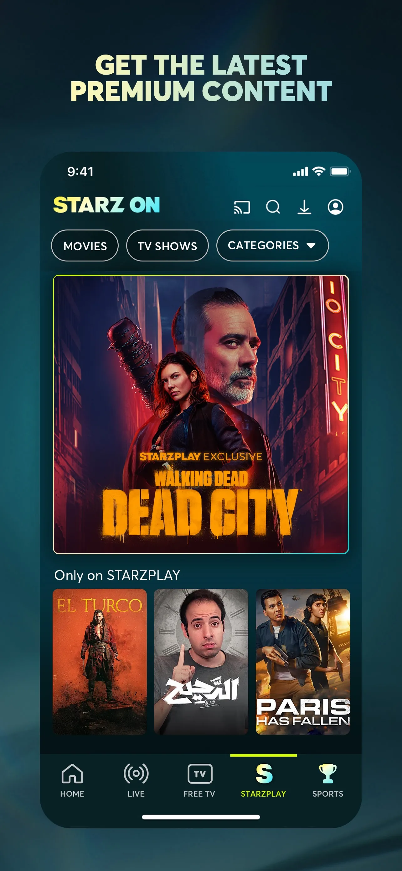 STARZ ON iphone screenshot 3
