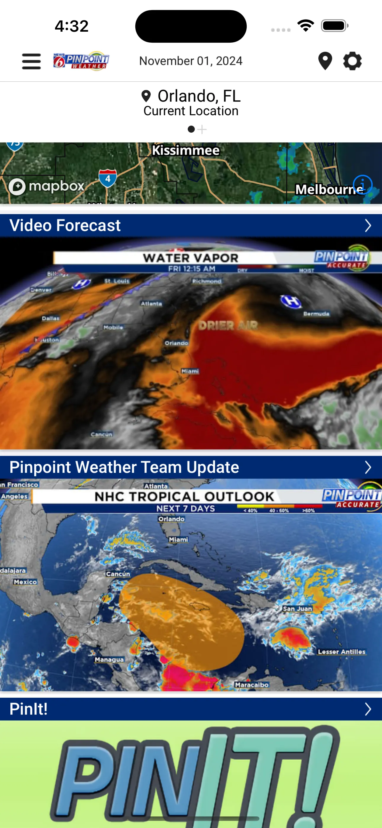 News 6 Pinpoint Weather WKMG iphone screenshot 2