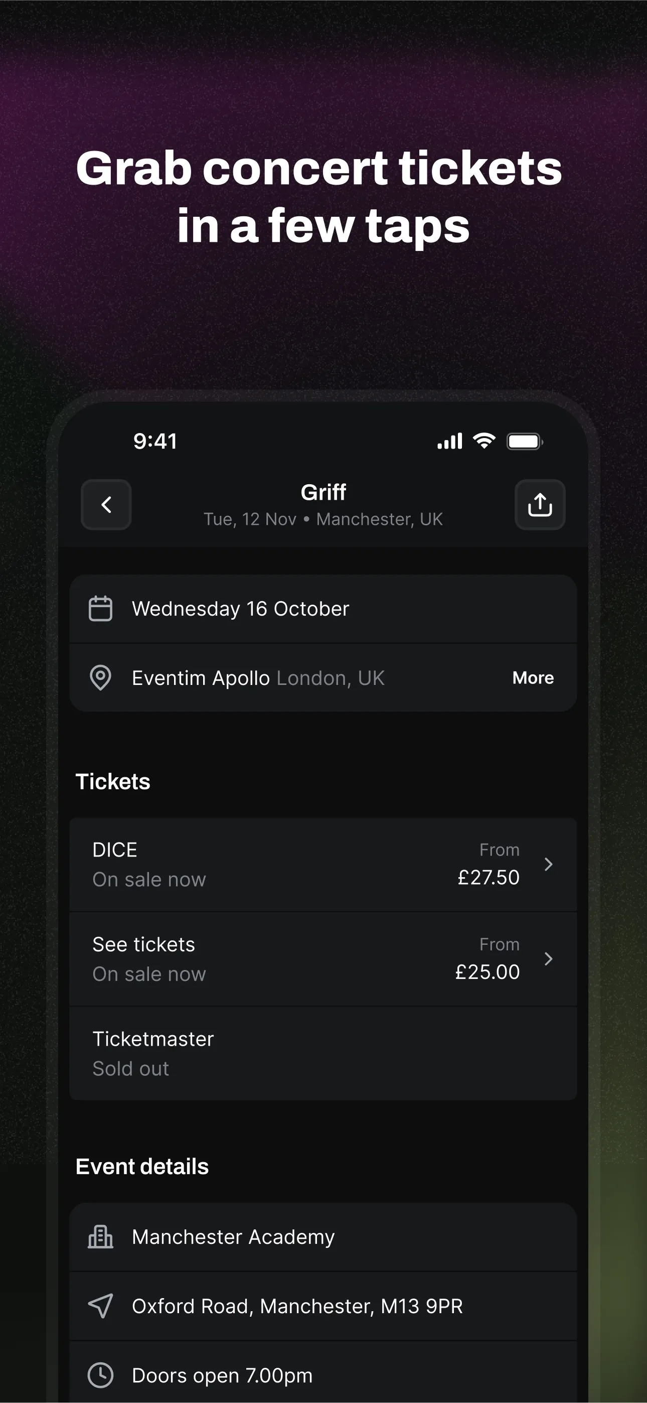 Songkick Concerts iphone screenshot 4
