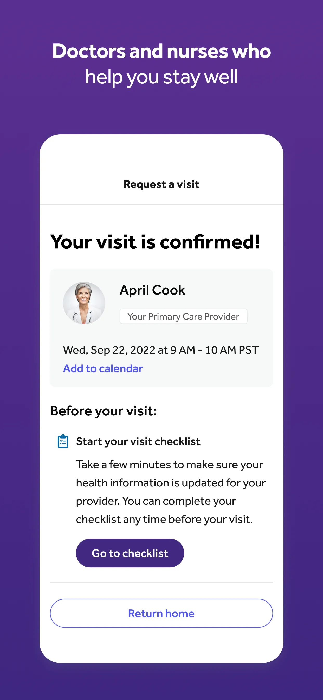 Teladoc Health iphone screenshot 2