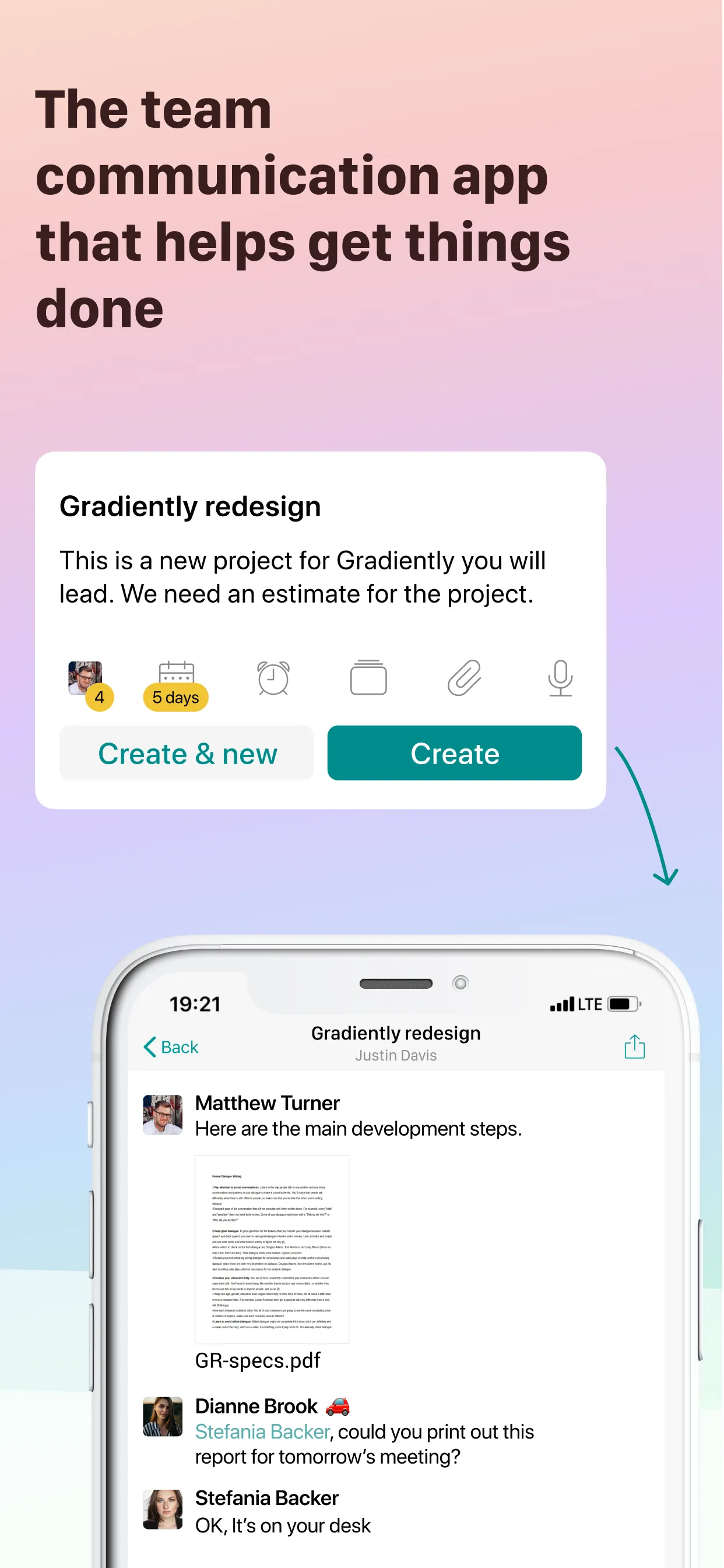 Pyrus · Team Communication iphone screenshot 1