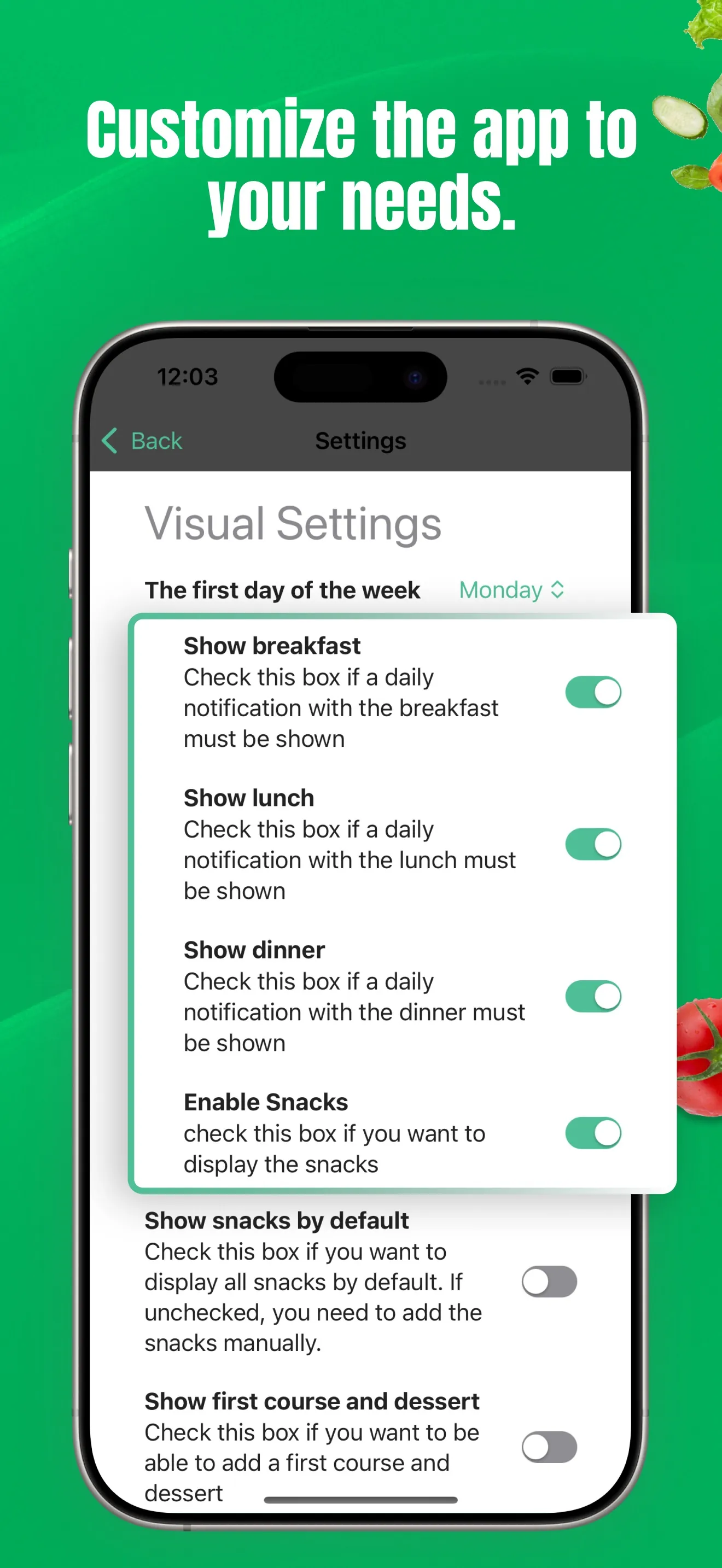 Food Journal Daily iphone screenshot 5