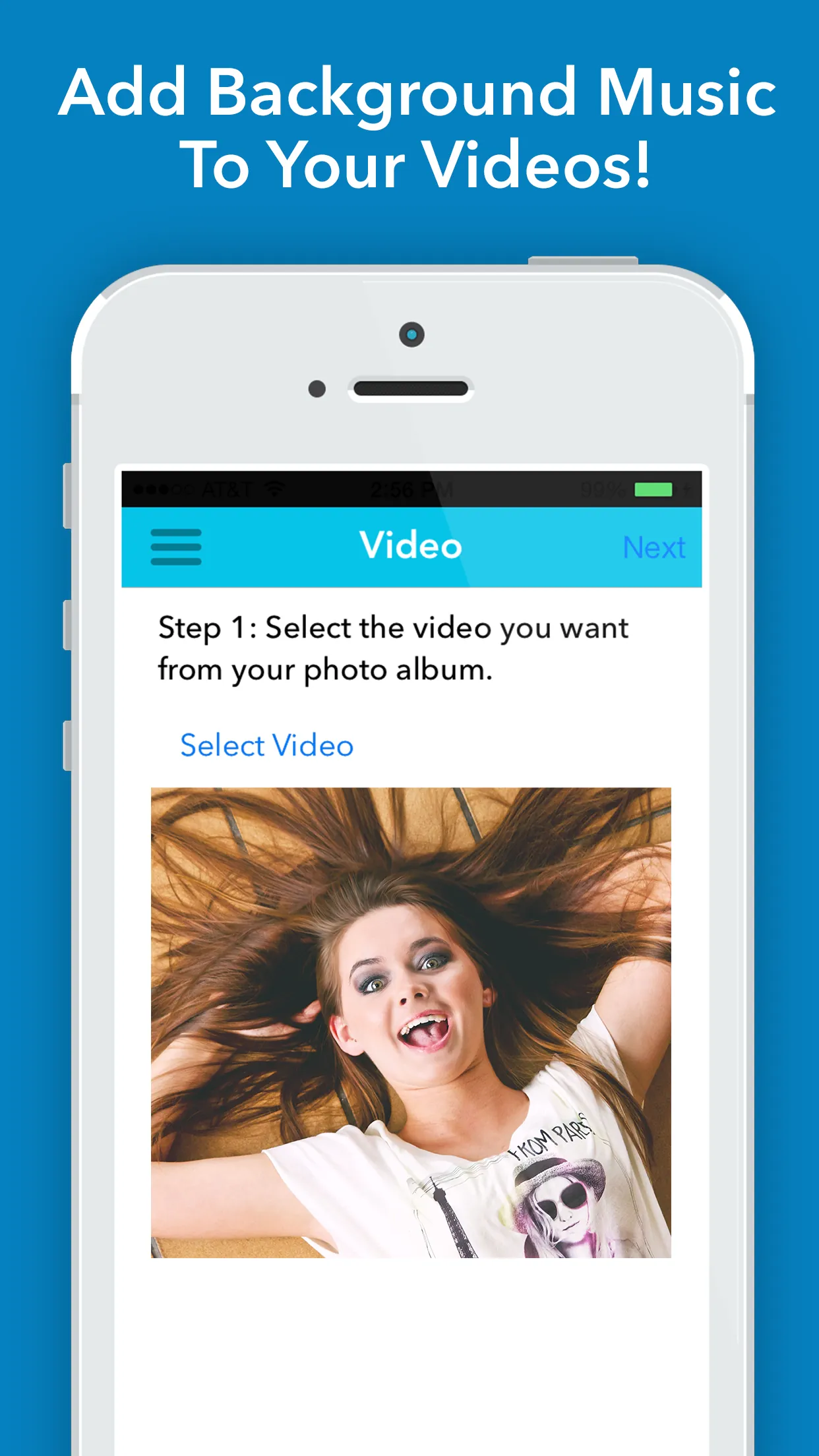 Background Music For Video + iphone screenshot 1