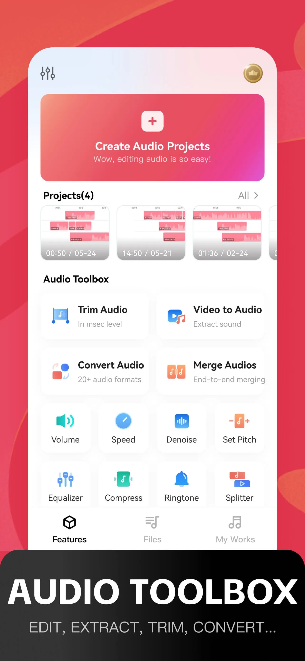 Audio Editor: MP3 Converter iphone screenshot 1