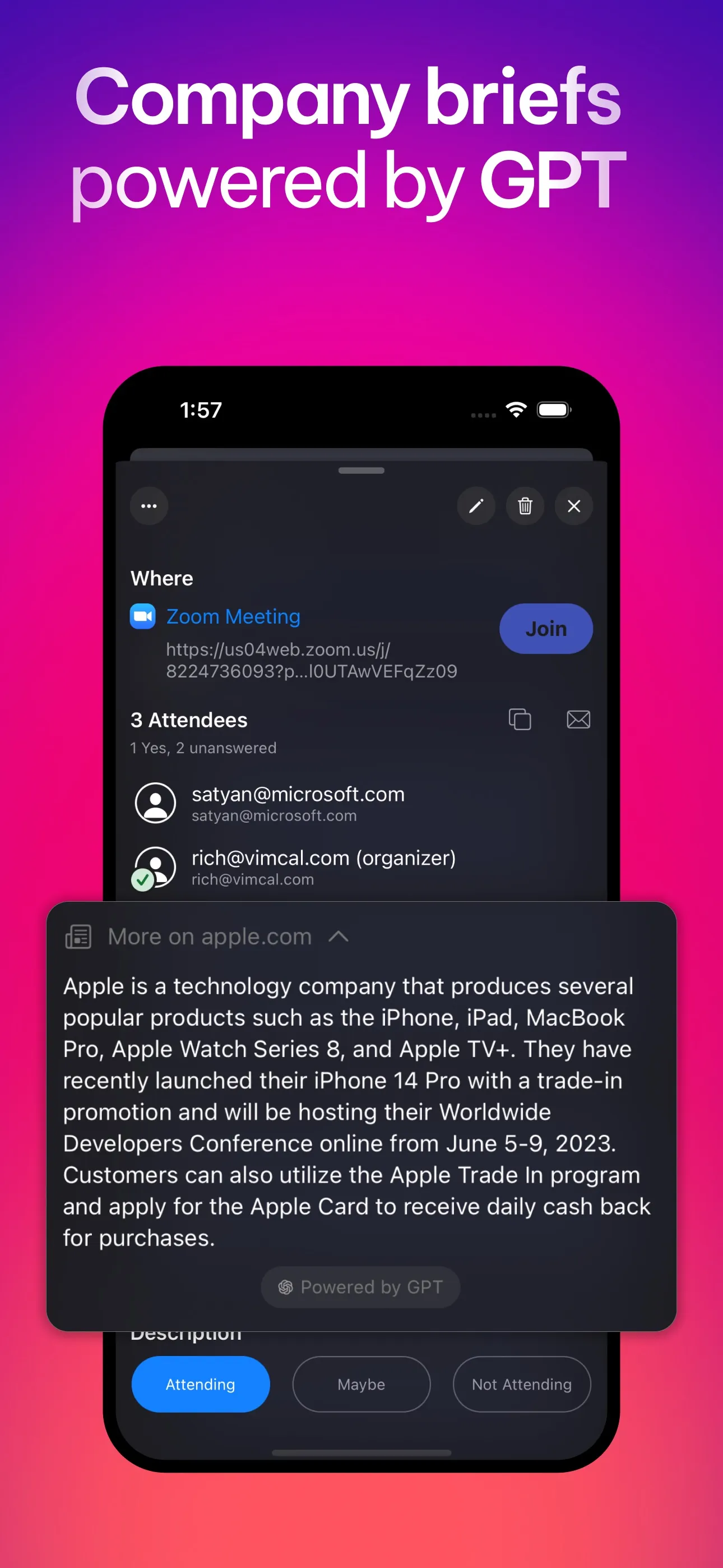 Vimcal: Calendar and Schedule iphone screenshot 9