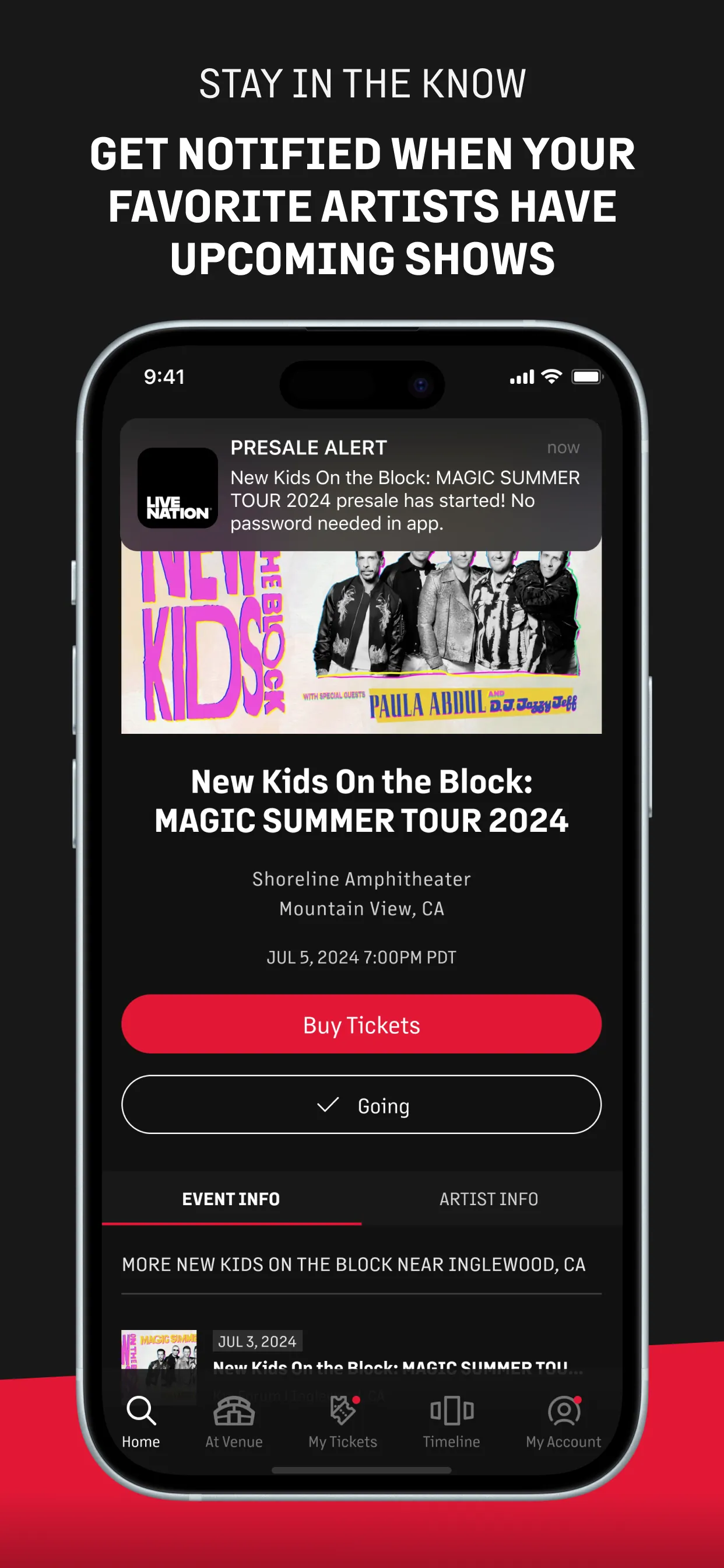 Live Nation – For Concert Fans iphone screenshot 3