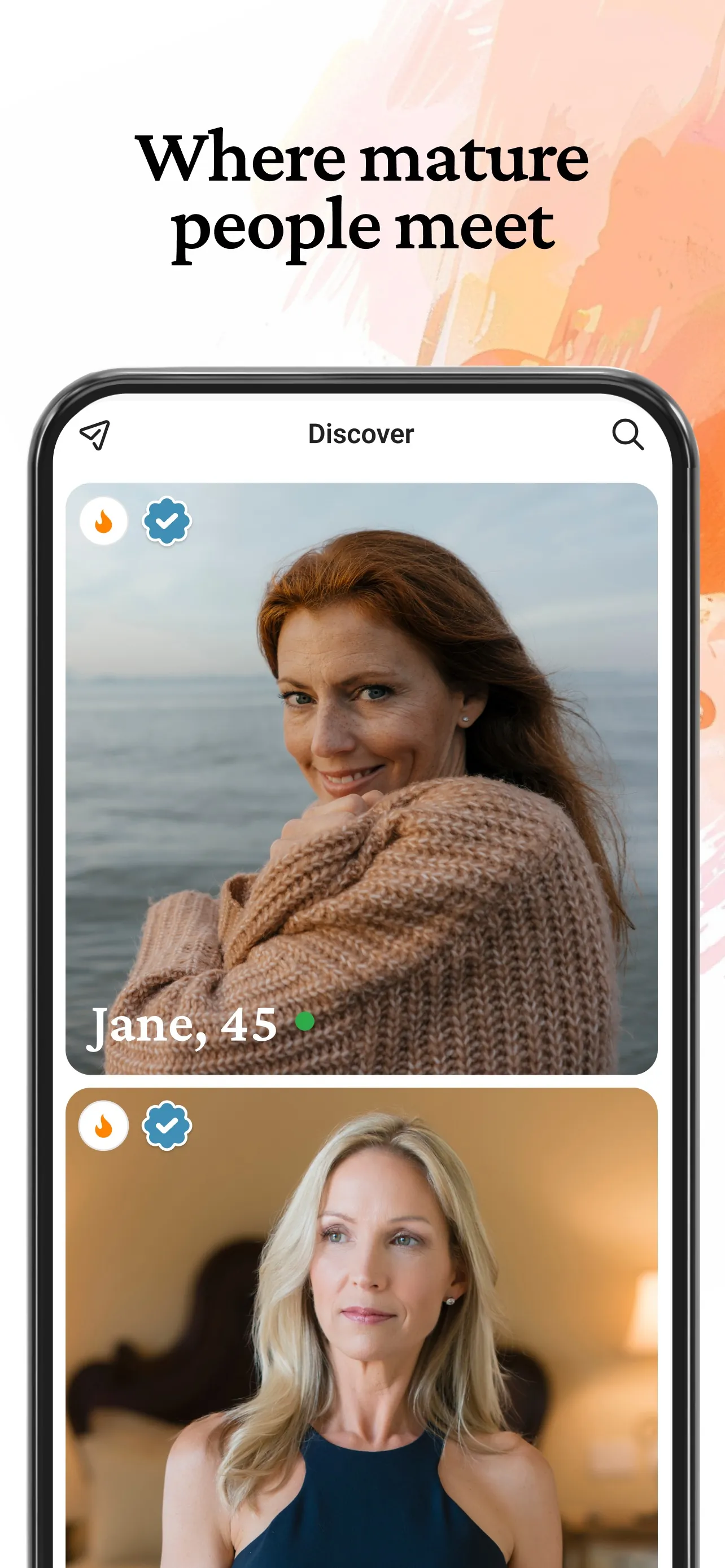 DateMyAge™ - Mature Dating 40+ iphone screenshot 2