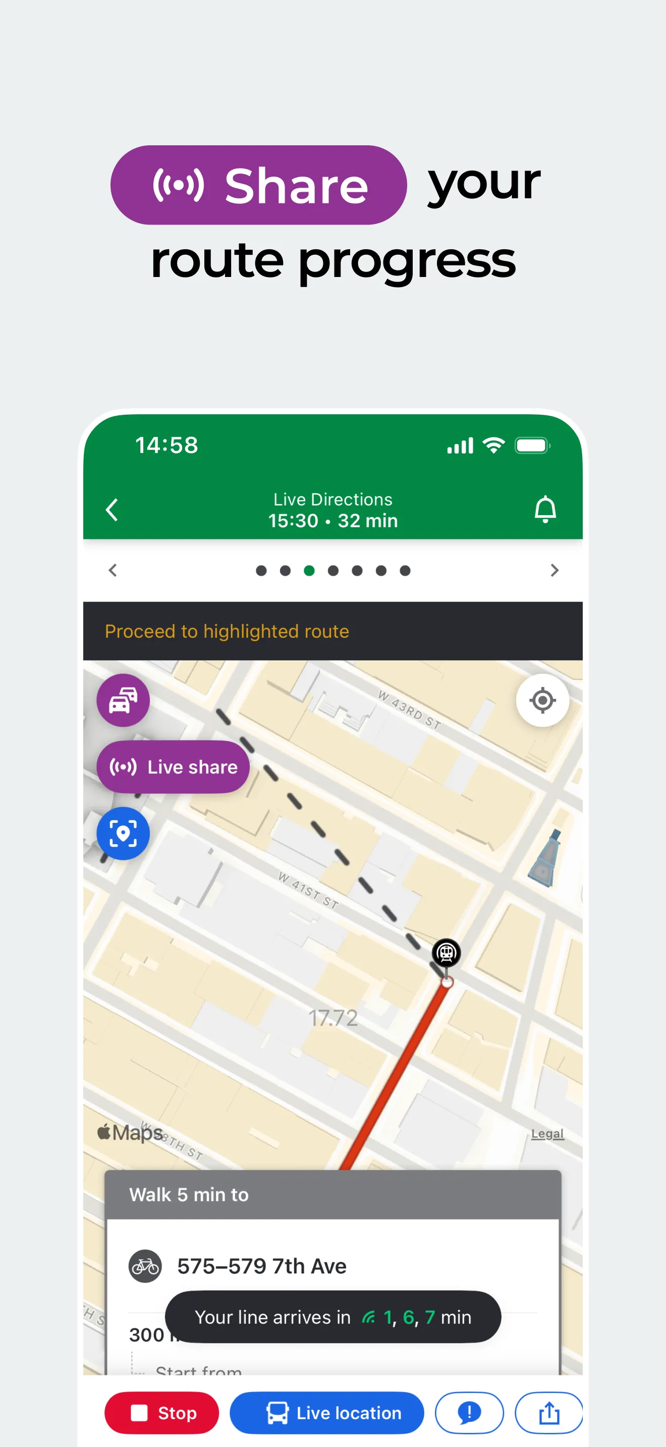 Moovit: Bus & Transit Tracker iphone screenshot 4