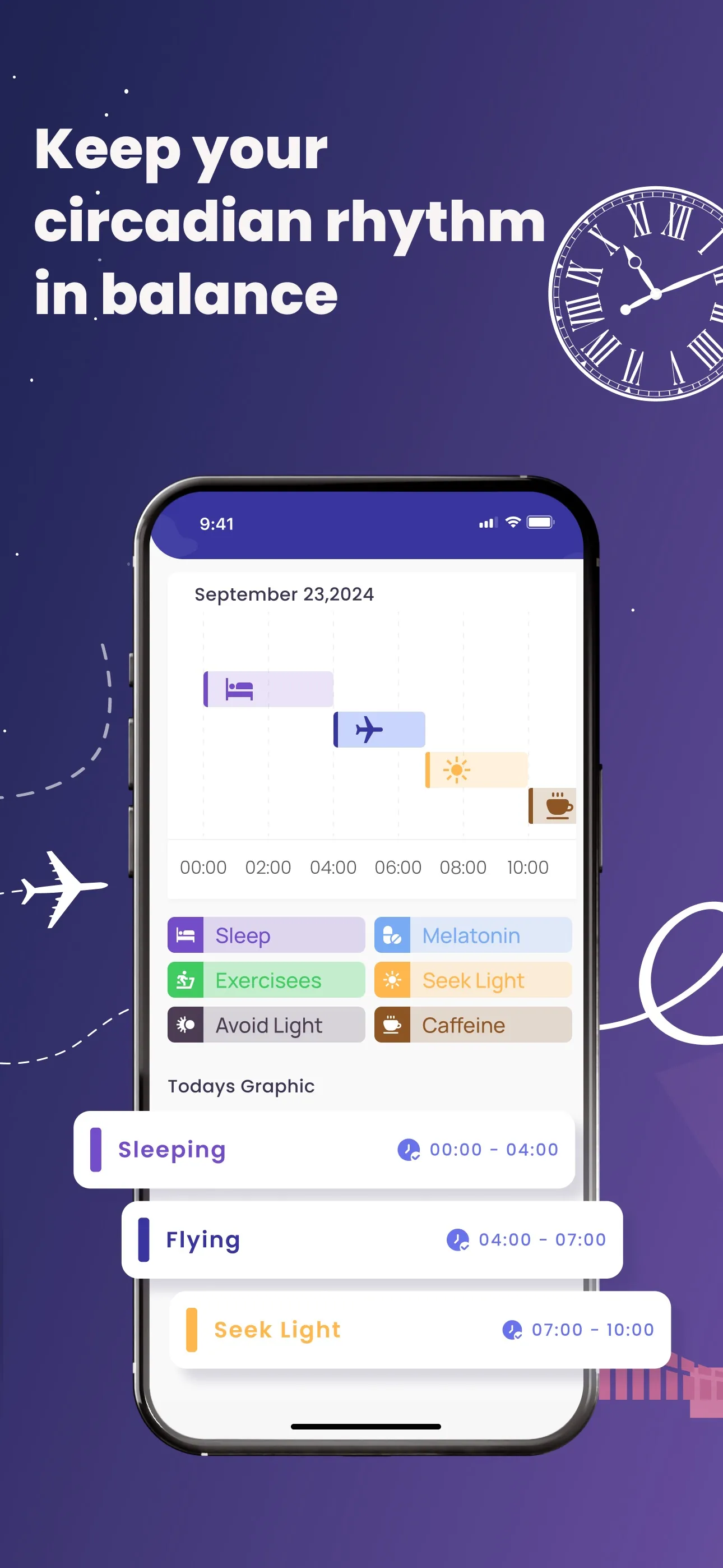 FlyWell - beat jet lag iphone screenshot 2