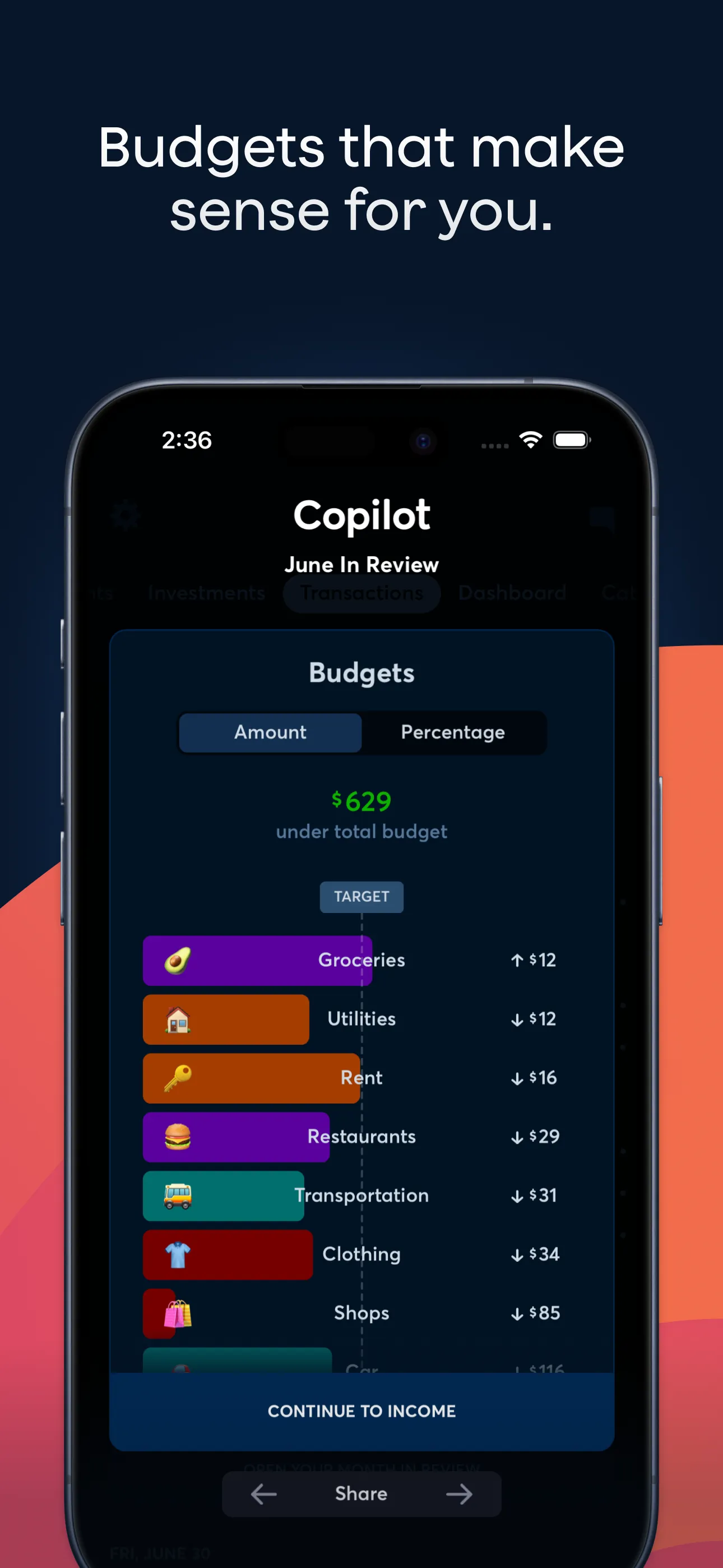 Copilot: Track & Budget Money iphone screenshot 4