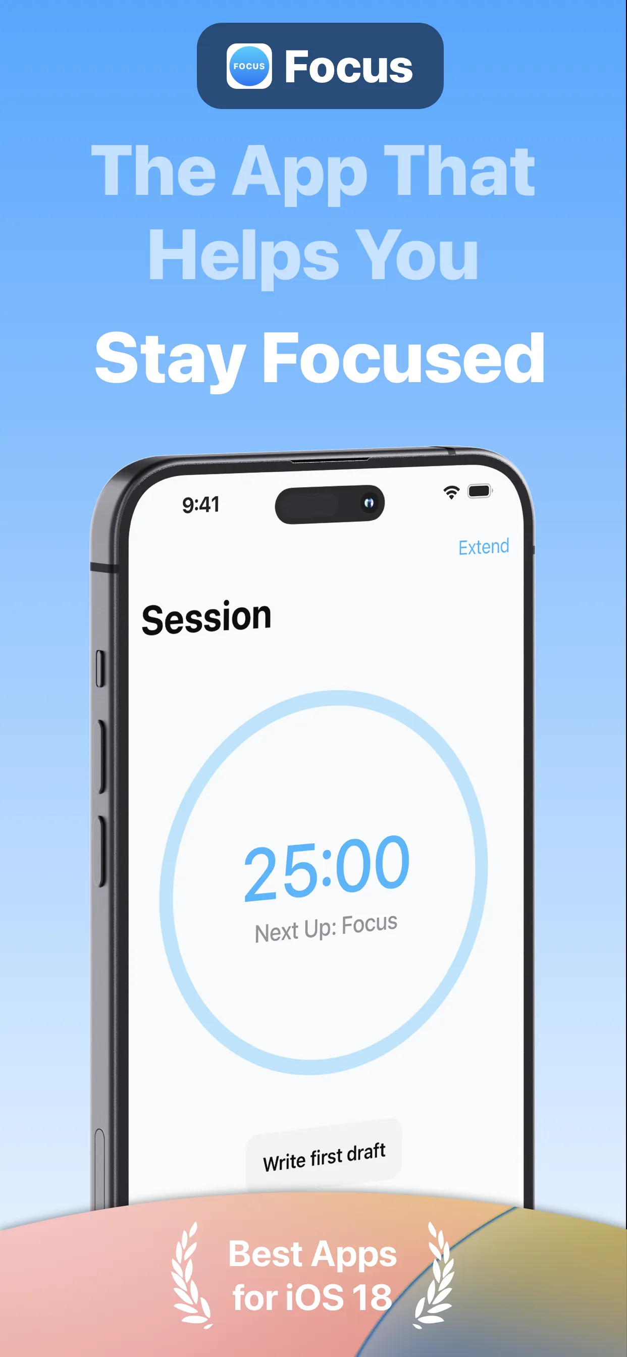 Focus - Timer for Productivity iphone screenshot 1