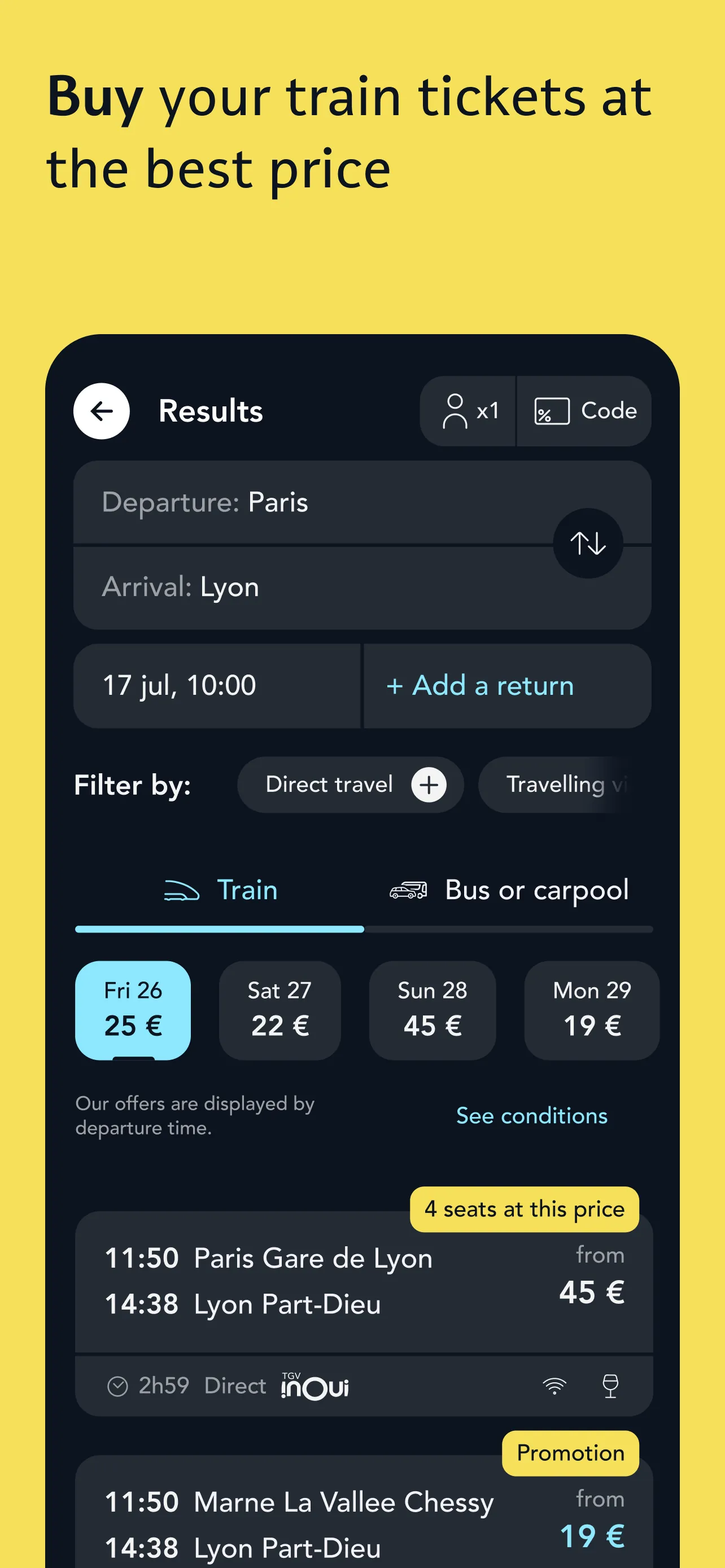 SNCF Connect: Trains & routes iphone screenshot 4