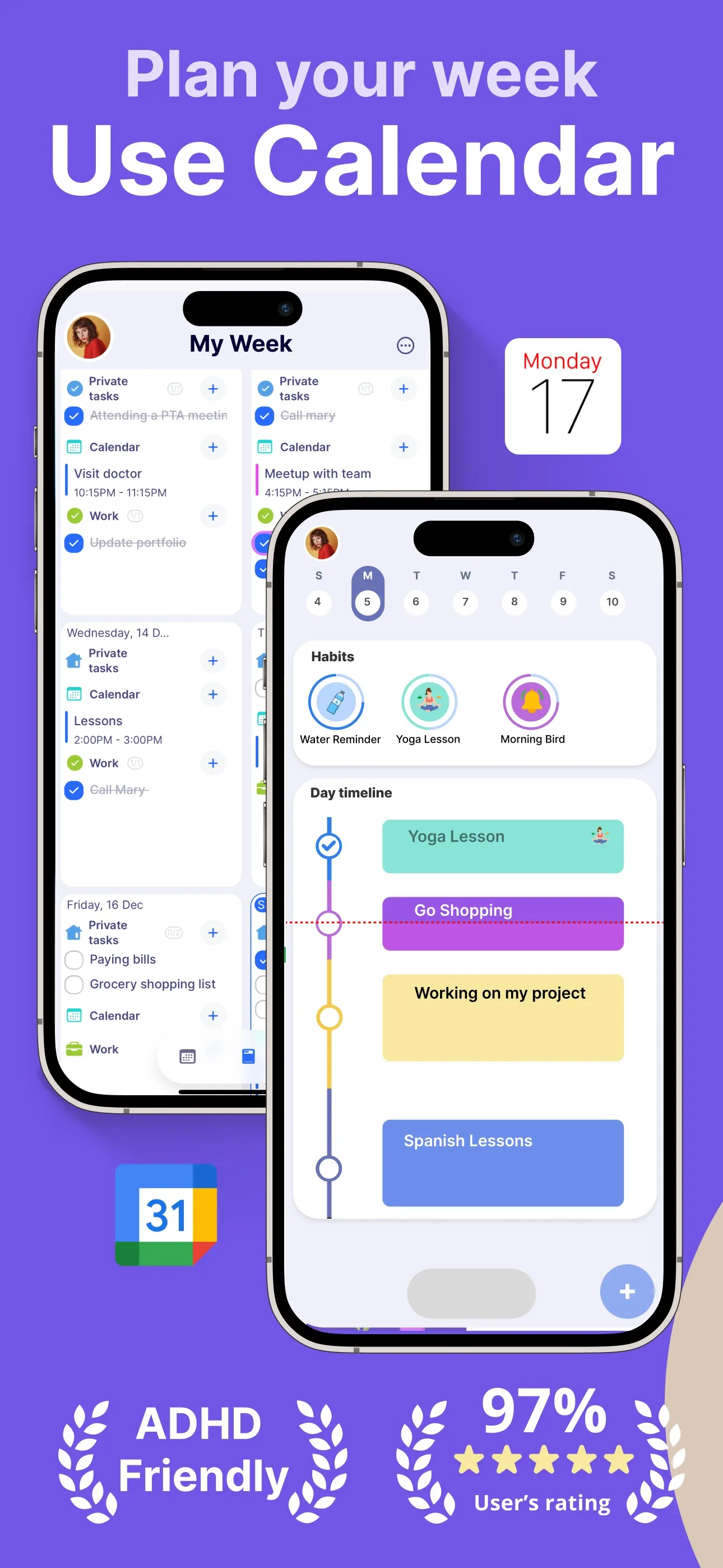 Daily Planner, Schedule: Brite iphone screenshot 2